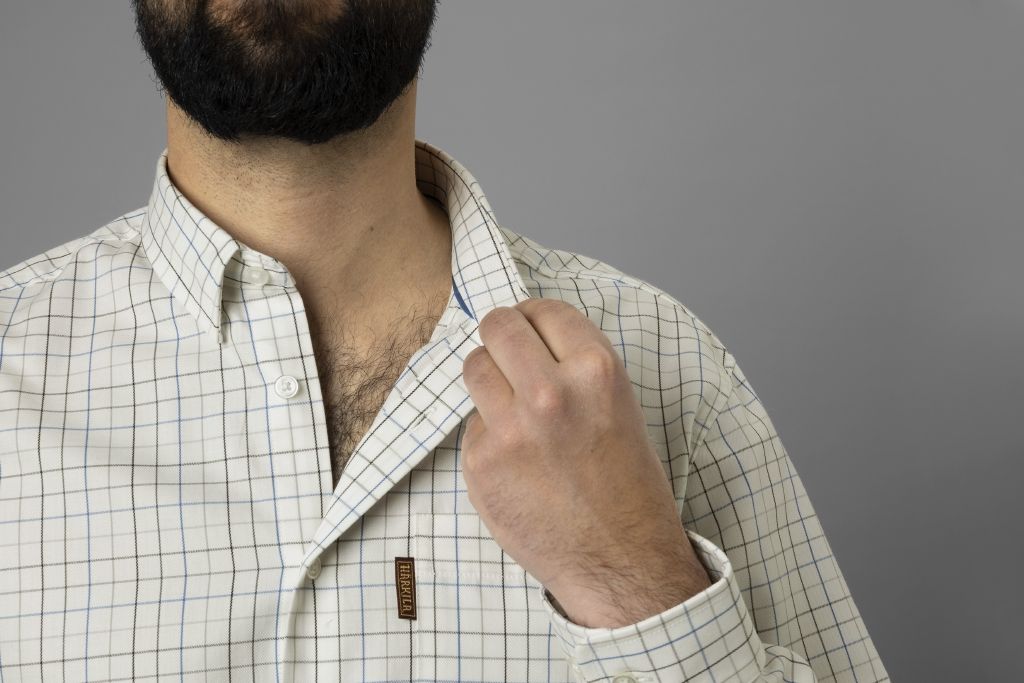 Harkila Allerston Long Sleeve Shirt Strong Blue-White 2