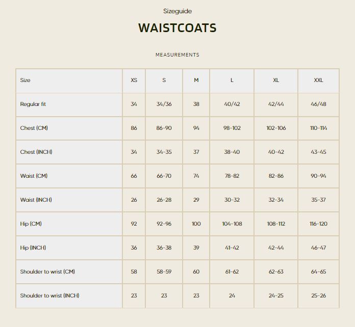 Harkila Women's Fleece Waistcoats - Size Guide