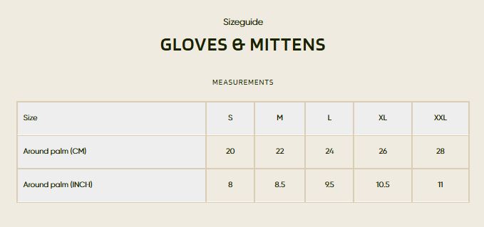 Harkila Women's Gloves & Mittens - Size Guide