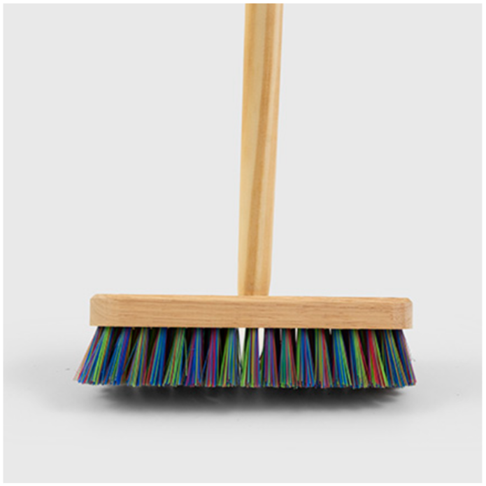 Hillbrush 229mm Stiff Deck Scrub Wooden Broom 1