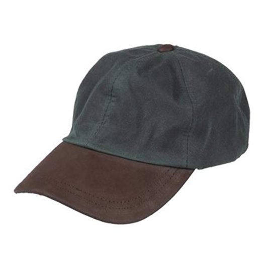 Hoggs of Fife Waxed Baseball Cap Dark Olive 1