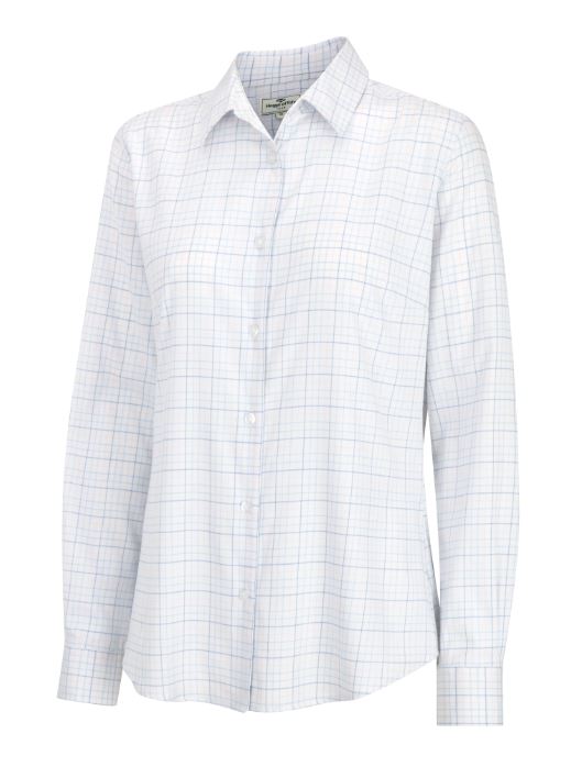 Hoggs of Fife Callie Twill Check Shirt White-Pink-Blue 4