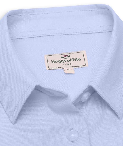 Hoggs of Fife Callie Twill Shirt Plain Blue 2