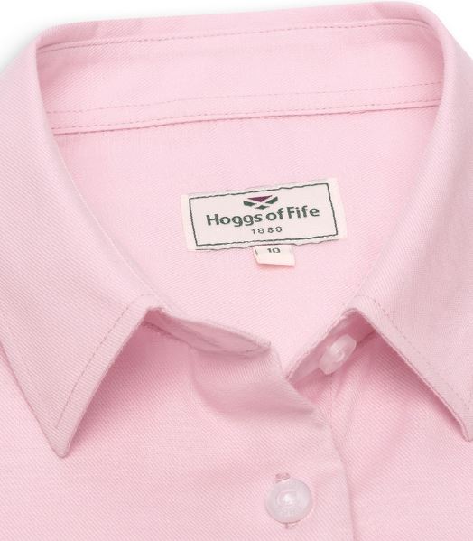 Hoggs of Fife Callie Twill Shirt Plain Pink 2