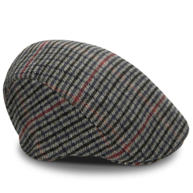 Hoggs of Fife Dogtooth Waterproof Tweed Cap Grey 1