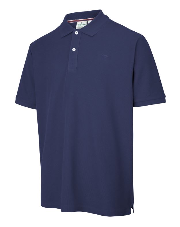 Hoggs of Fife Largs Pique Polo Shirt Navy 1