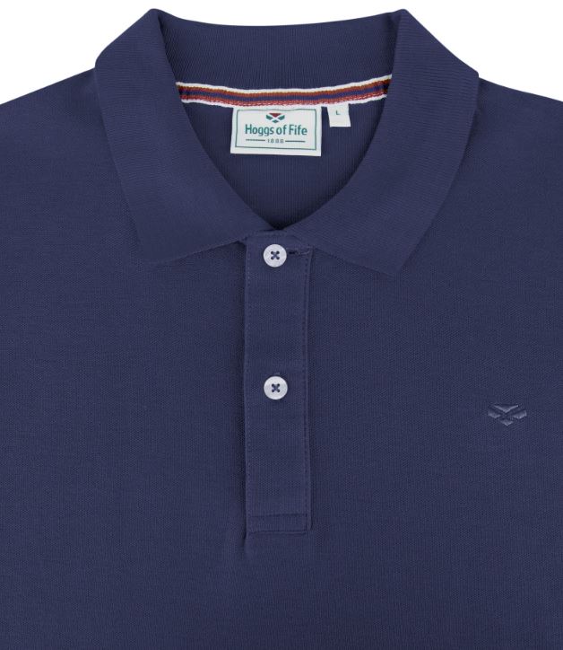 Hoggs of Fife Largs Pique Polo Shirt Navy 4