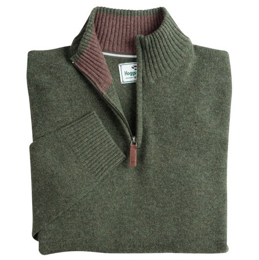 Hoggs of Fife Lothian Qtr Zip Pullover Sage 1