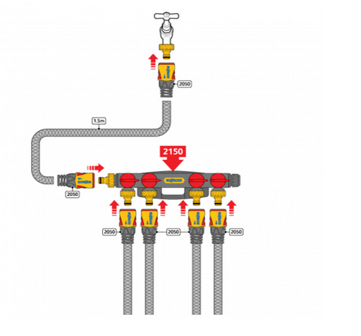 Hozelock 2150 4-Way Tap Connector 2