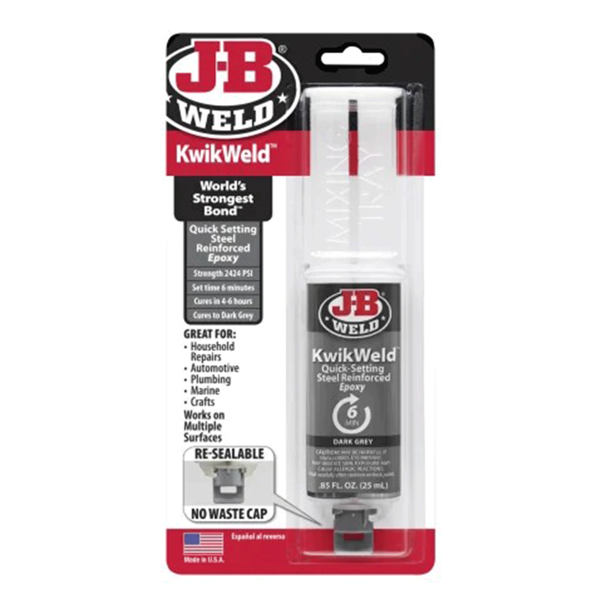 J-B Weld KwikWeld™ Epoxy Syringe 25ml