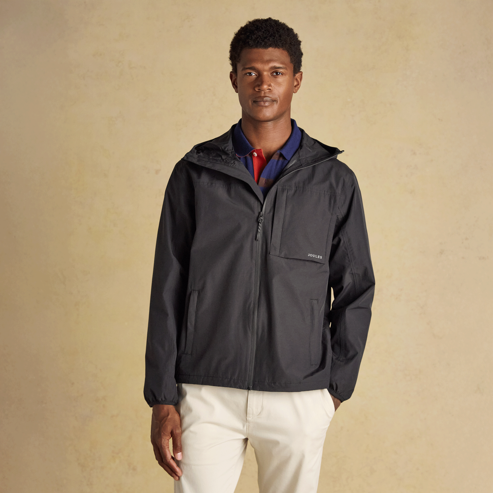 Joules Ayston Lightweight Waterproof Coat Black