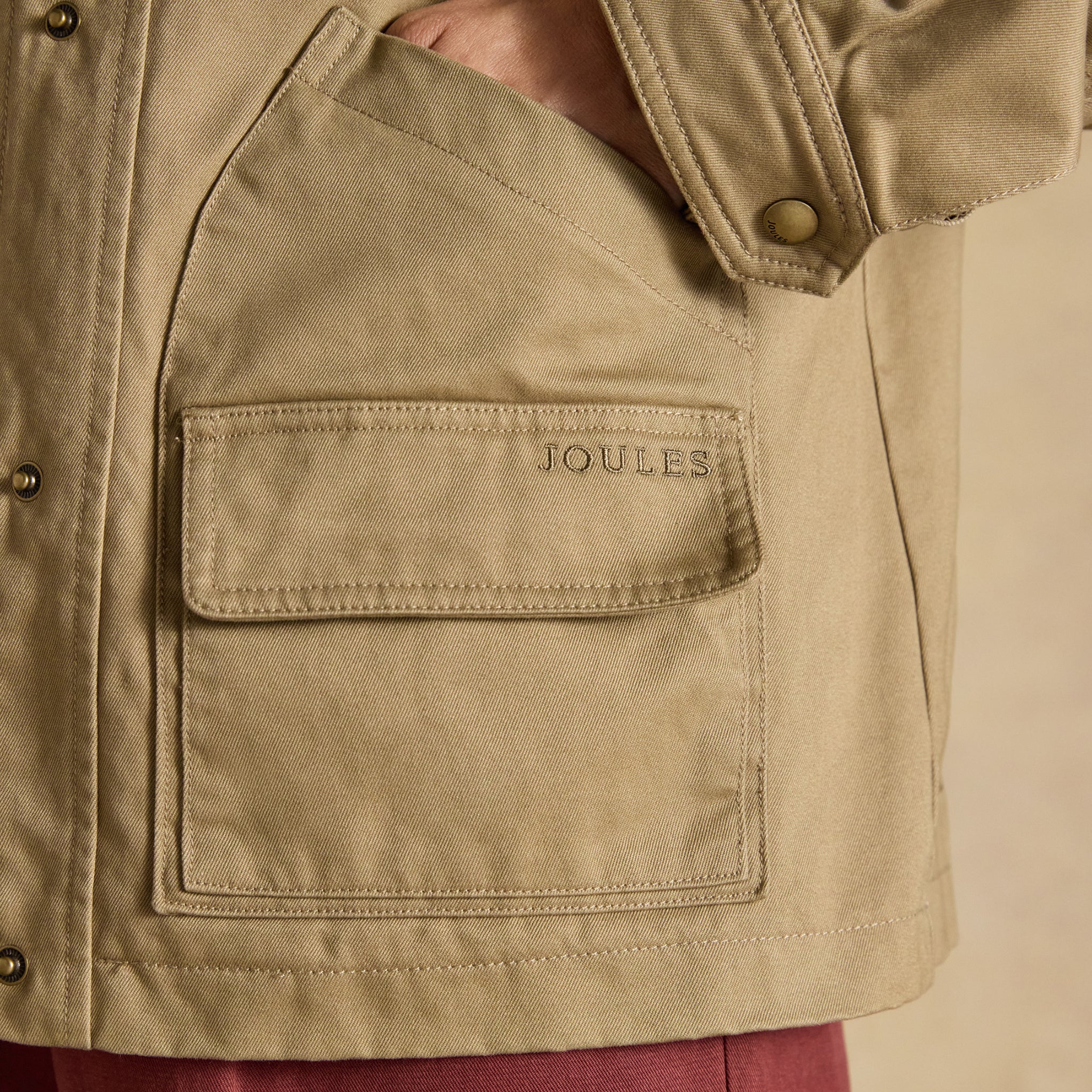 Joules Barn Jacket Tan Brown