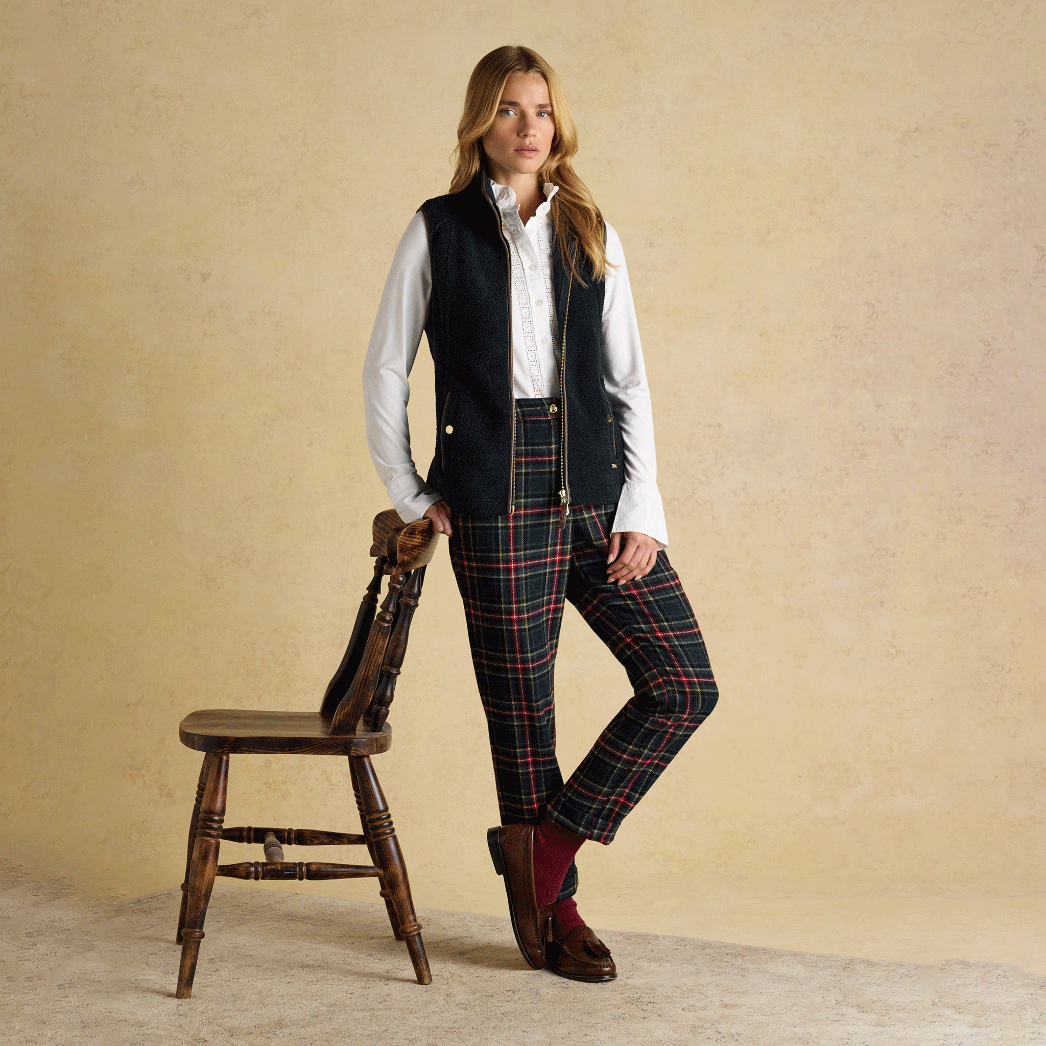 Joules Borg Heritage Fleece Gilet Navy