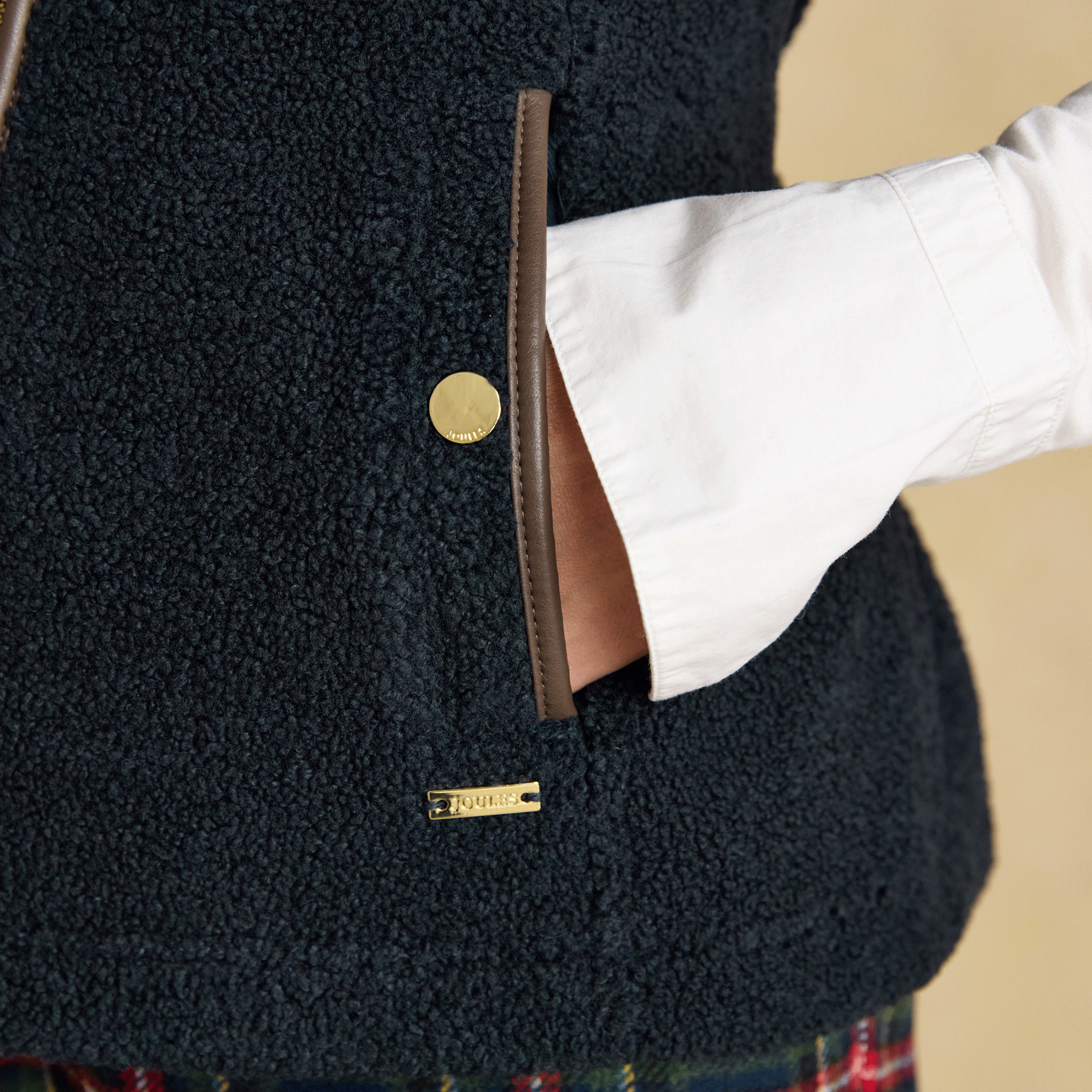 Joules Borg Heritage Fleece Gilet Navy