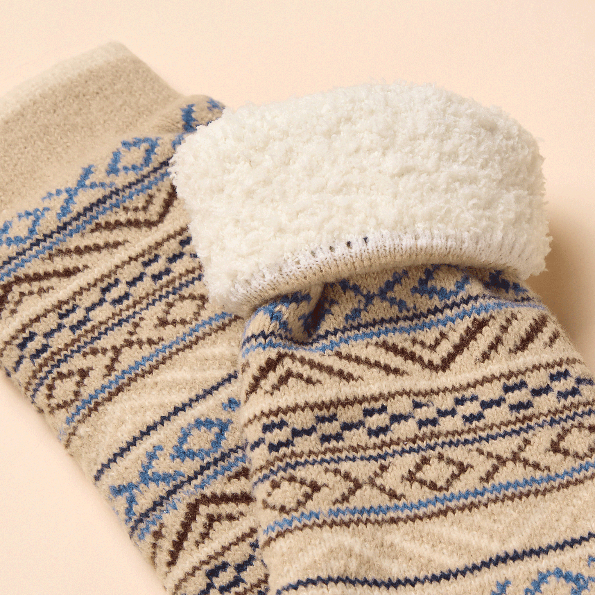 Joules Chalet Neutral Cosy Lined Socks