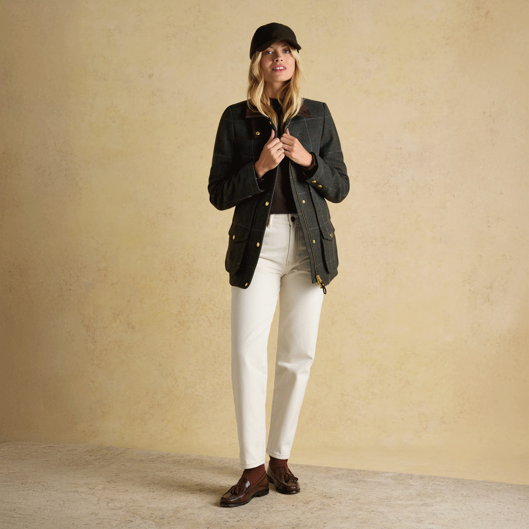 Joules Classic Fieldcoat Green Tweed