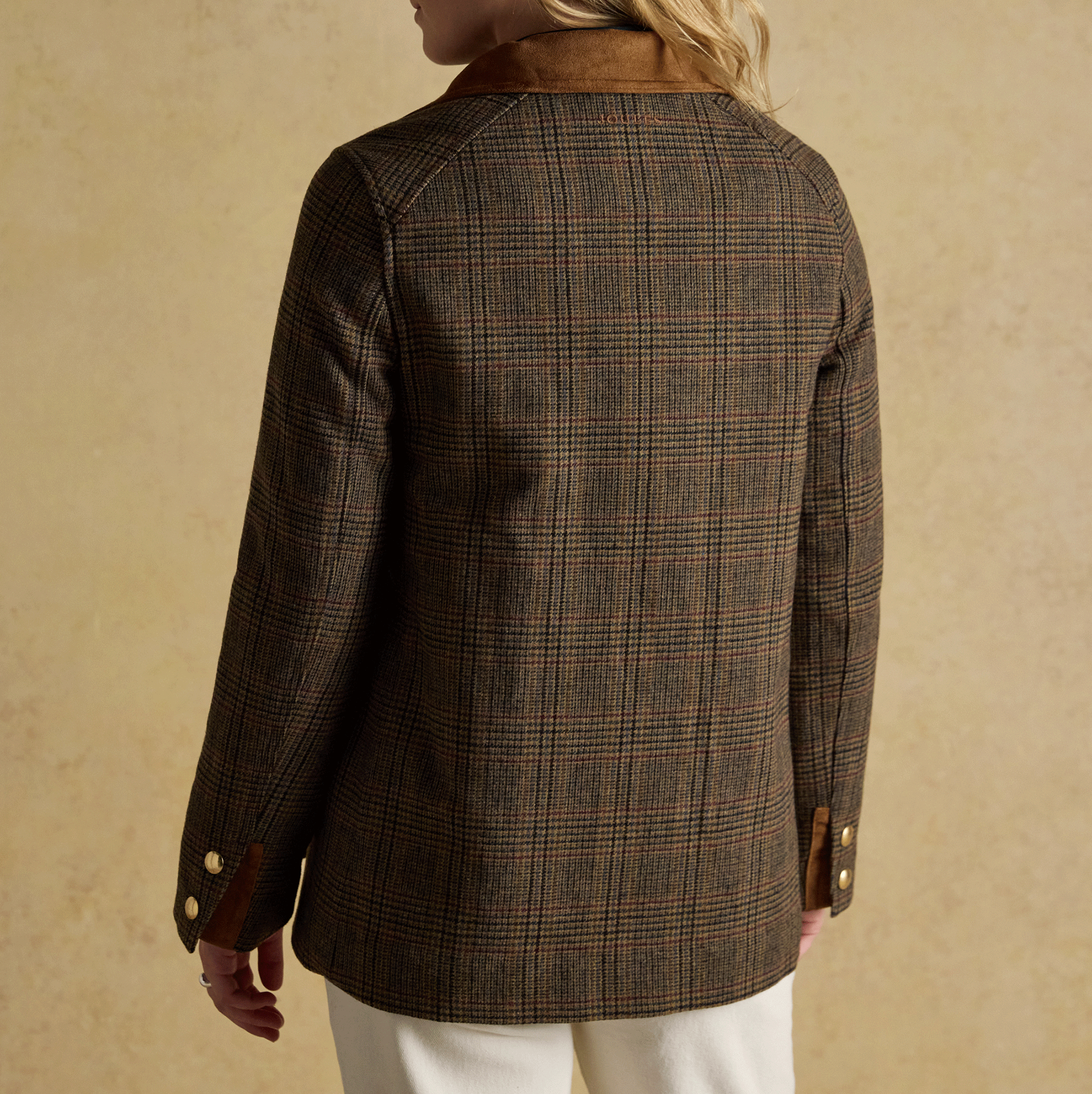 Joules Contemporary Fieldcoat Brown Check-Roston Tweed