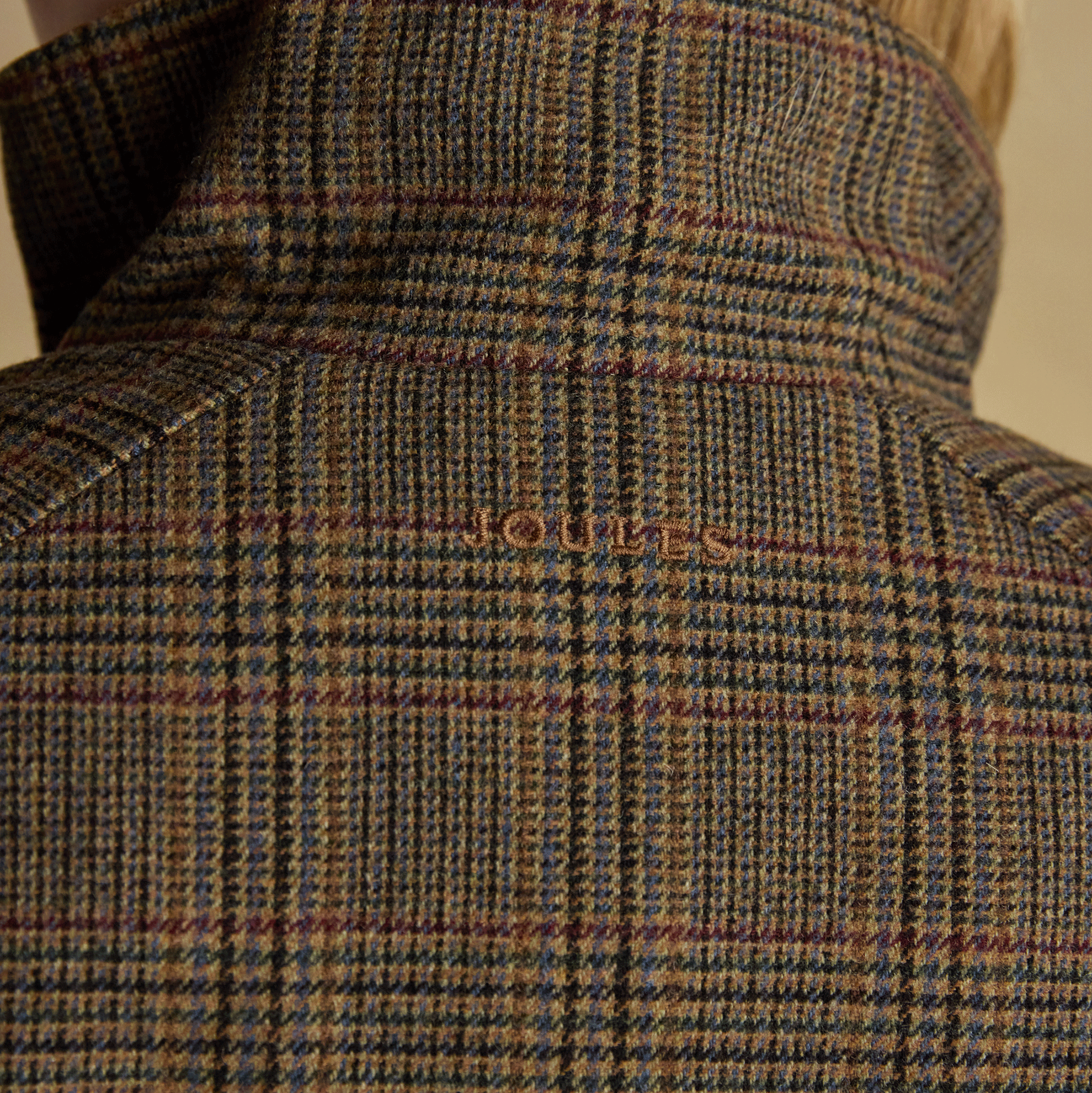 Joules Contemporary Fieldcoat Brown Check-Roston Tweed