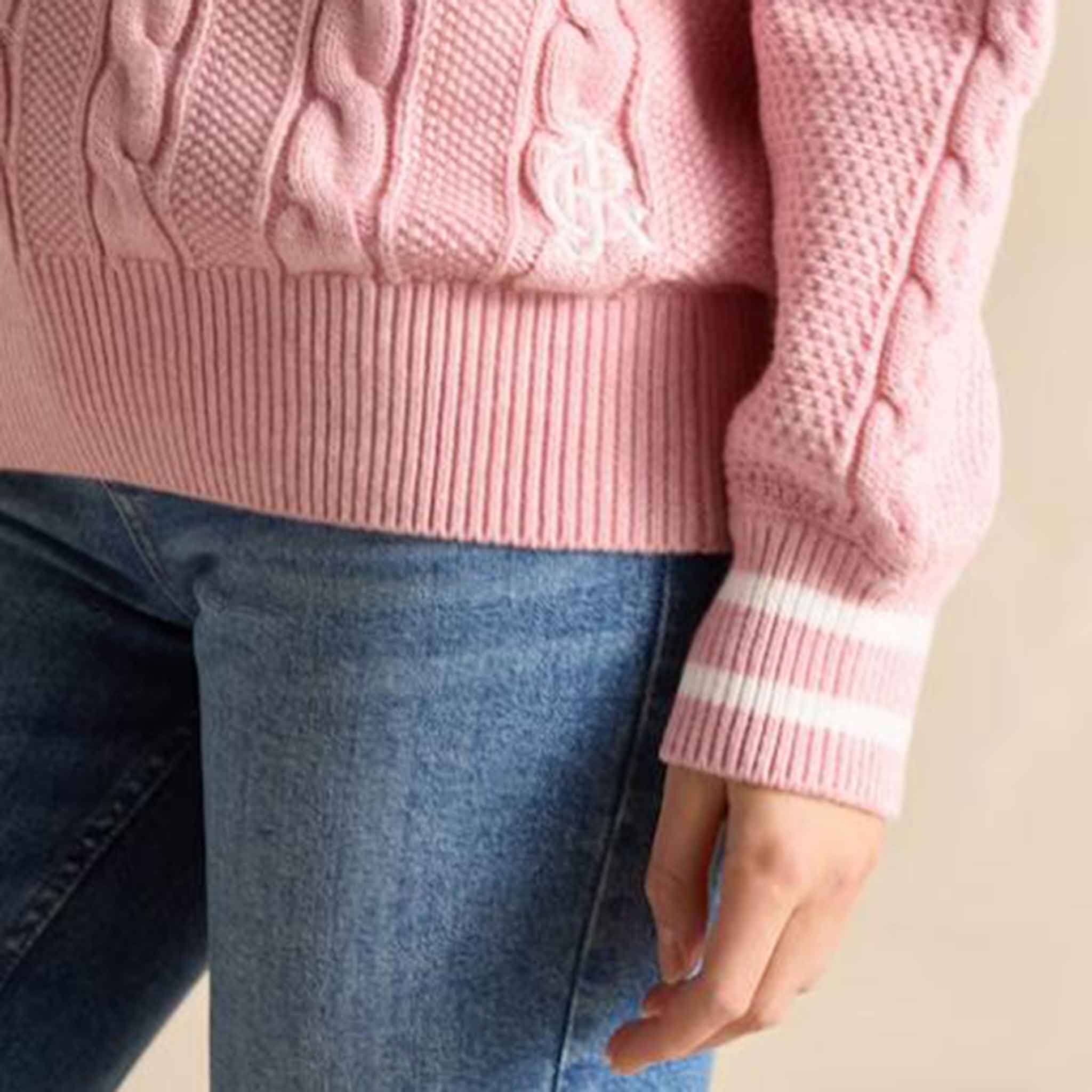 Joules-Dibbly-Cotton-Cable-Knit-Cricket-Jumper-Pink-3