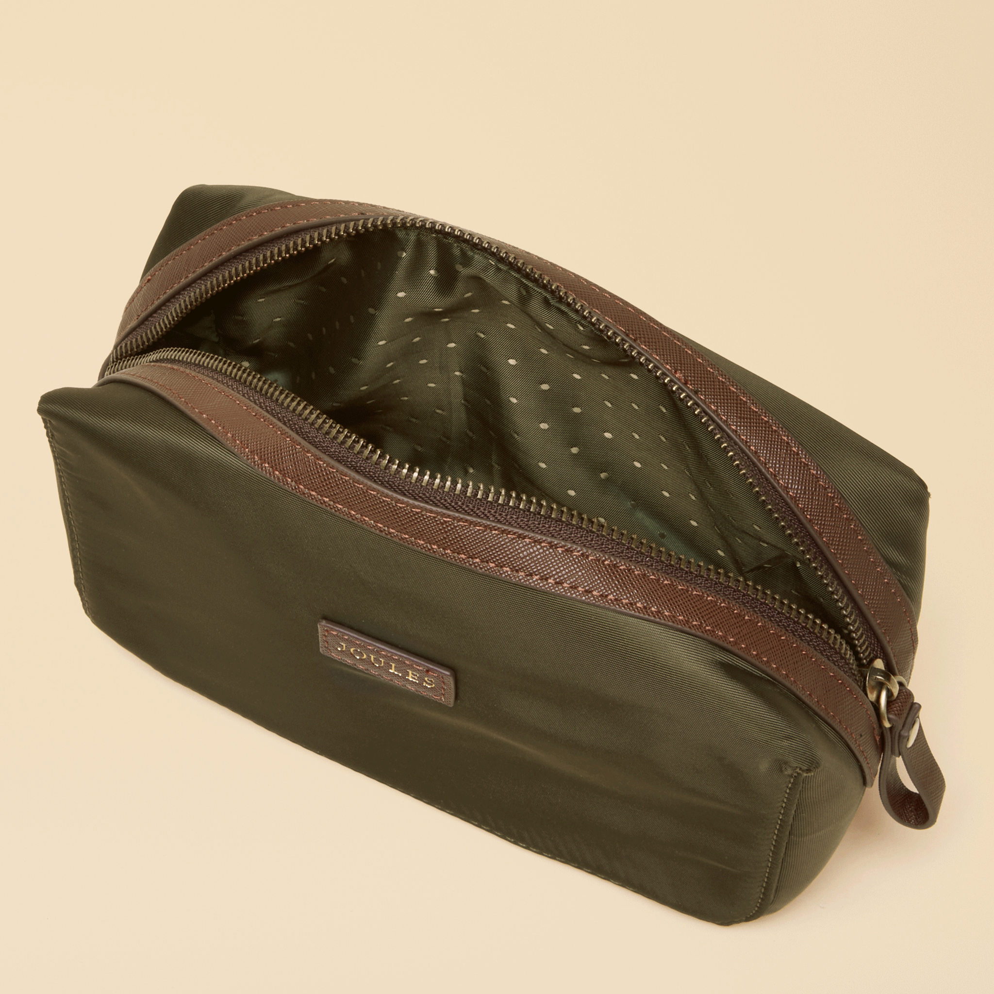 Joules Edie Cosmetic Bag Khaki Green