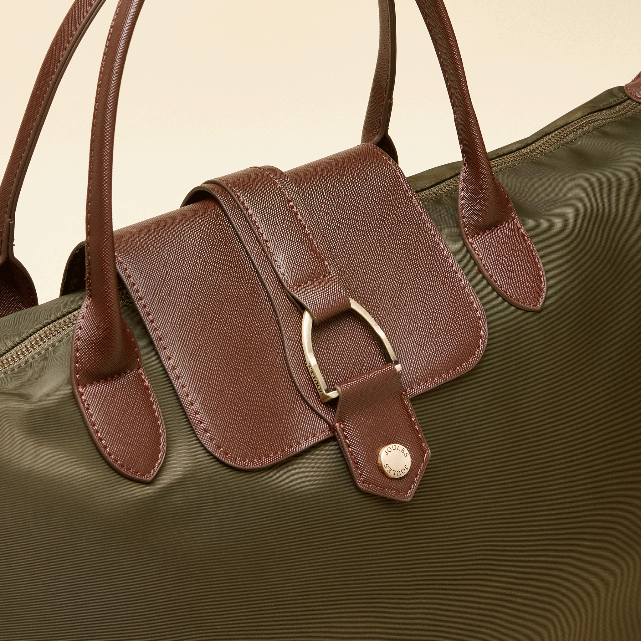 Joules Edie Weekend Bag with Shoulder Strap Khaki Green