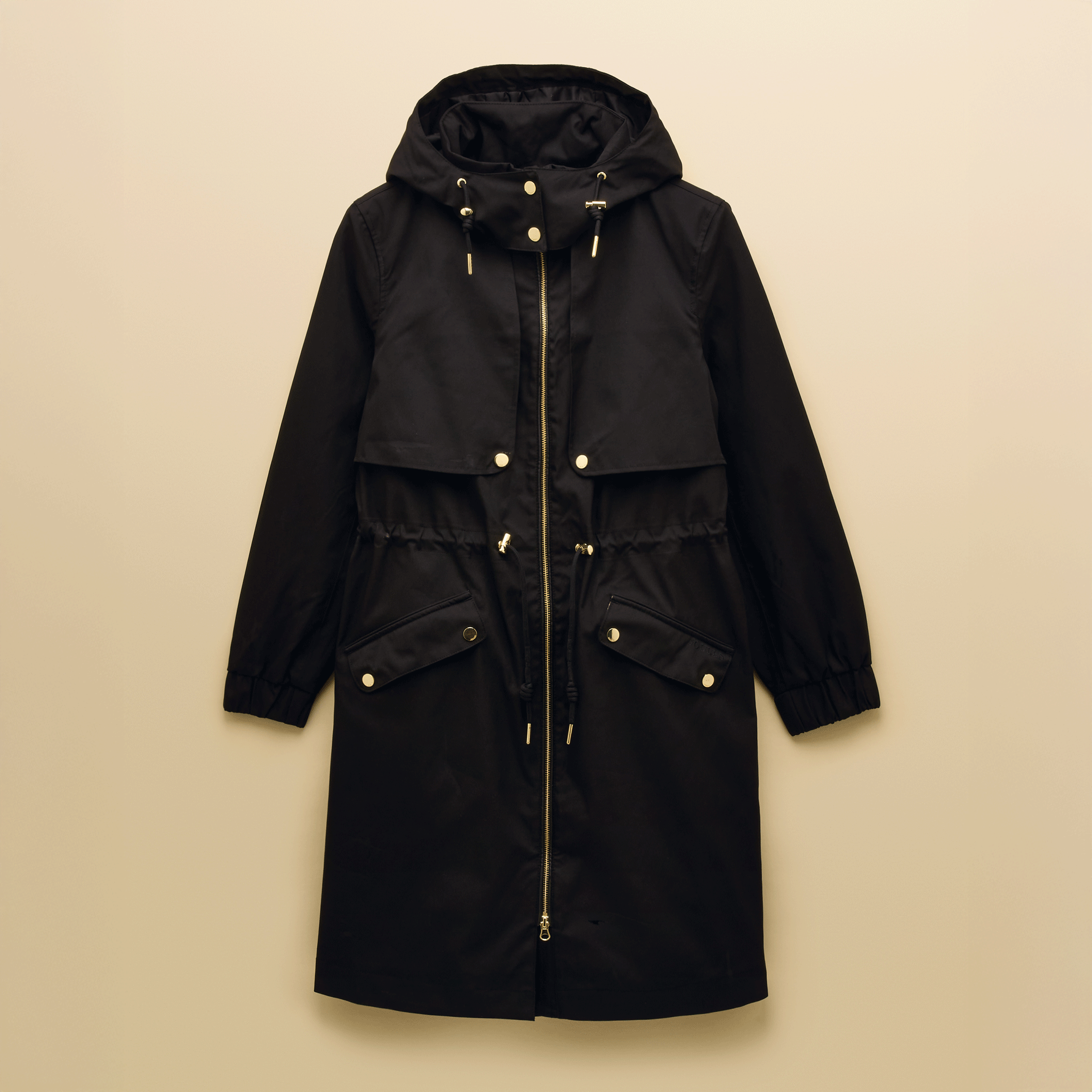 Joules Elbridge Black Waterproof Coat with Hood