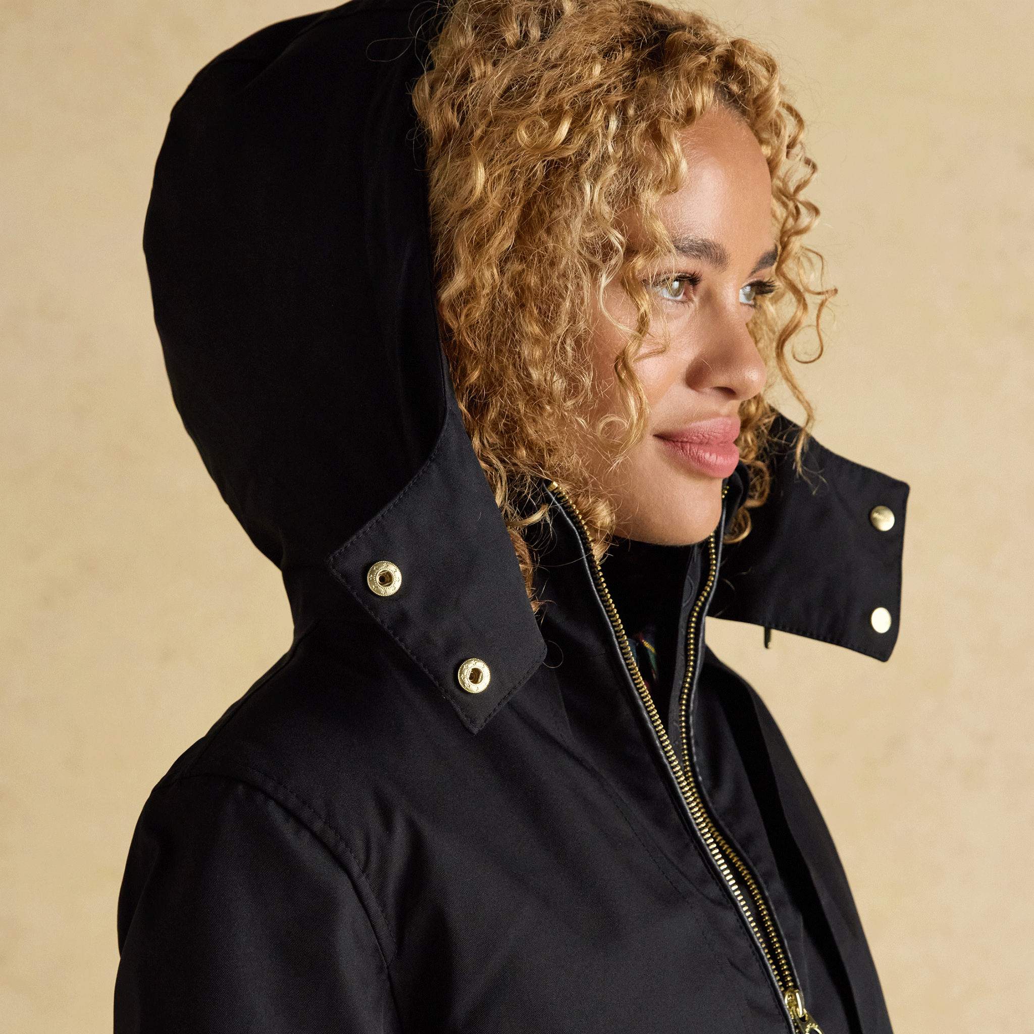 Joules Elbridge Black Waterproof Coat with Hood