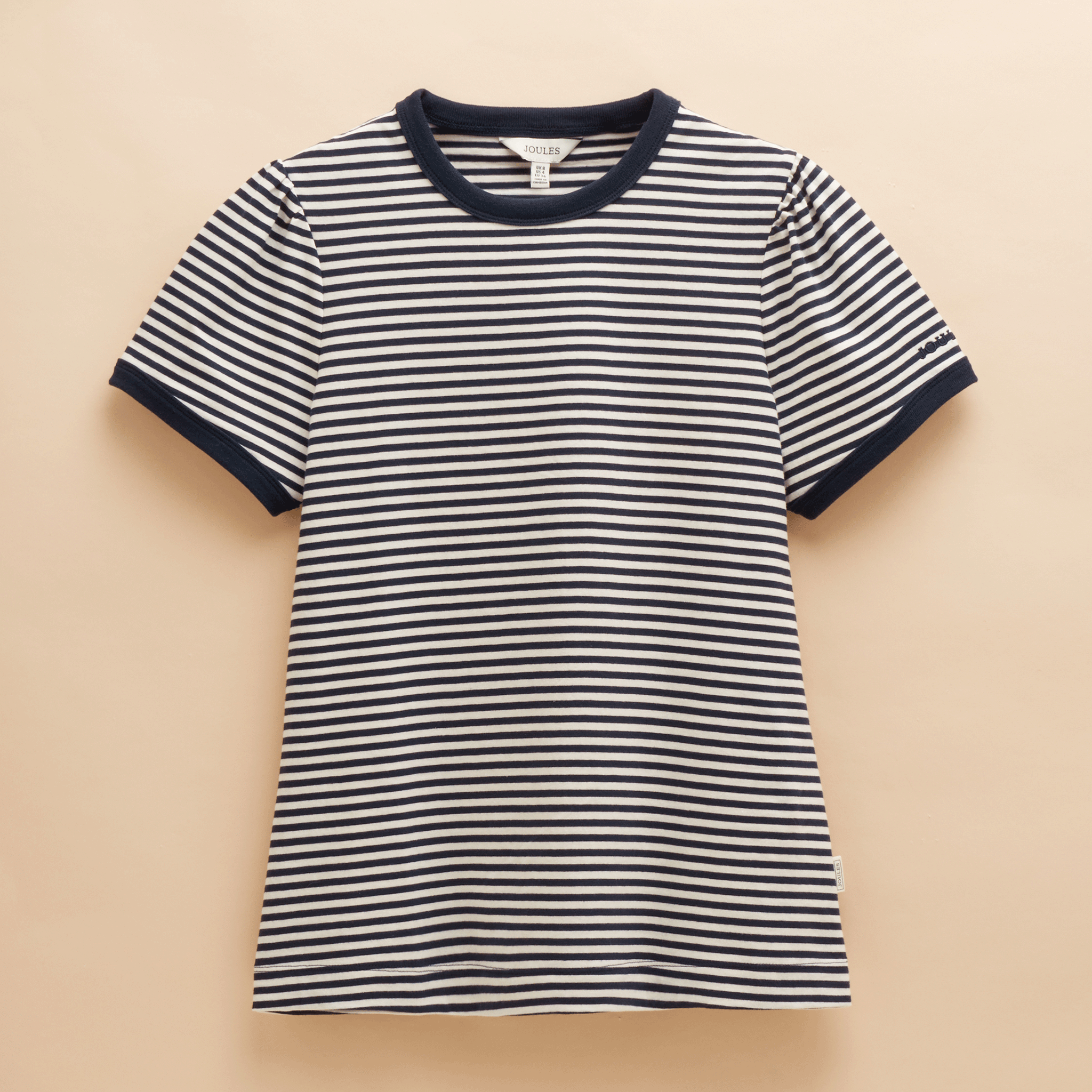 Joules Erin Short Sleeve Striped T-Shirt Navy Blue
