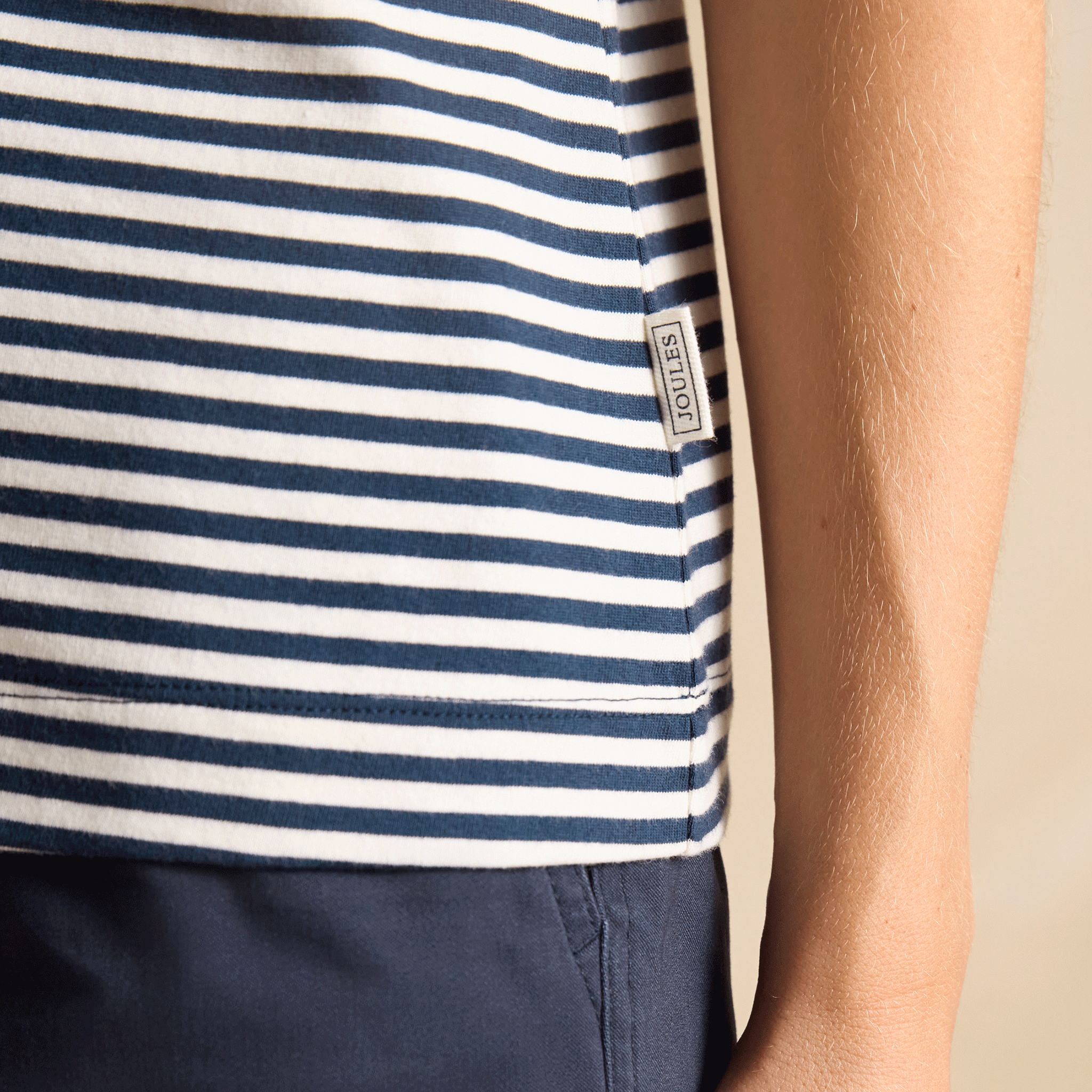 Joules Erin Short Sleeve Striped T-Shirt Navy Blue