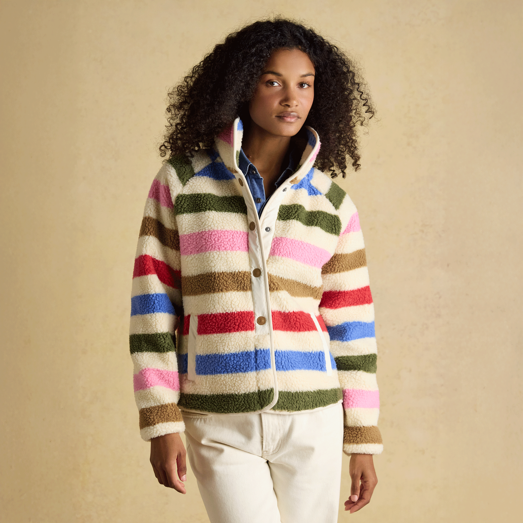 Joules Eva Fleece in Multi Stripe