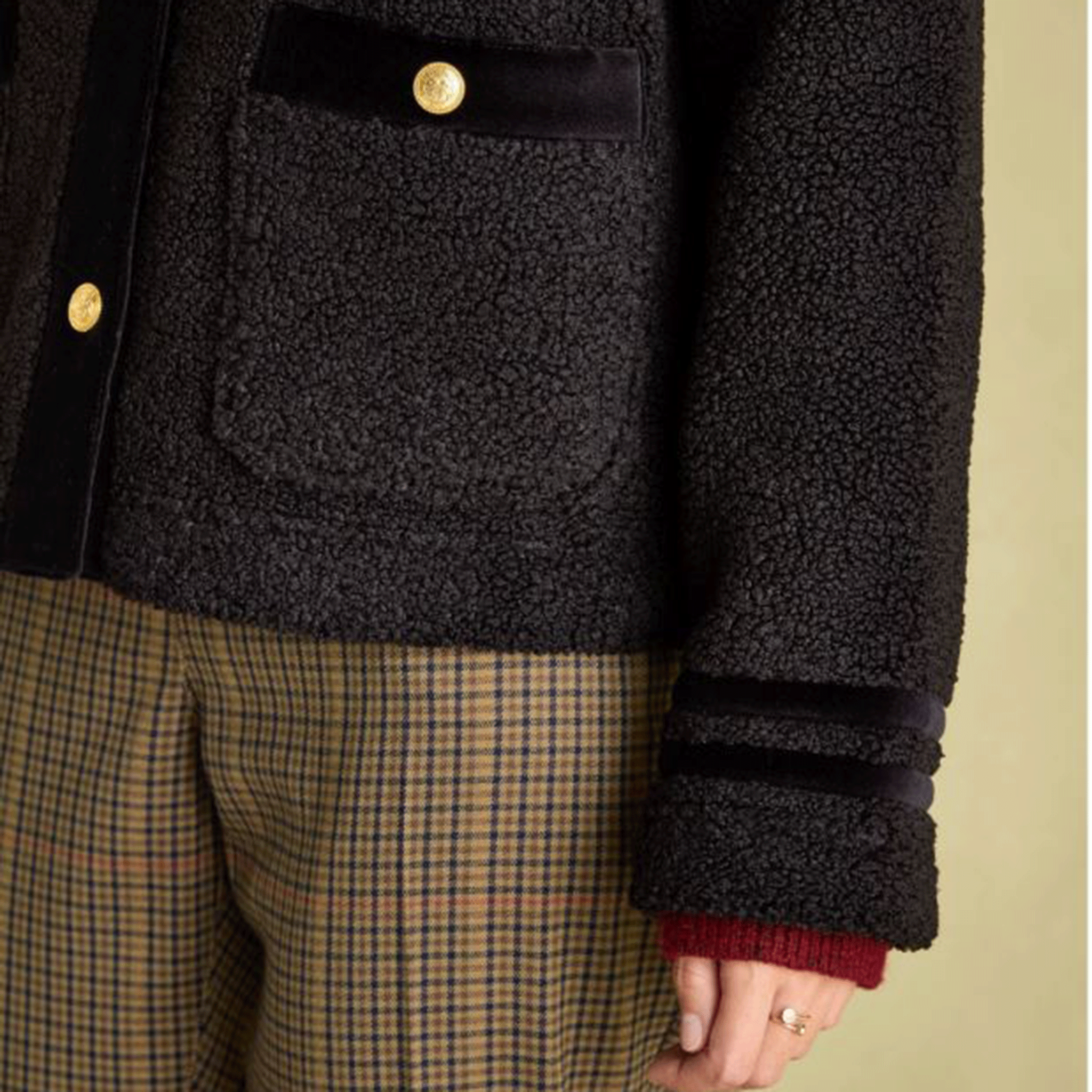 Joules Fleur Fleece Jacket Black