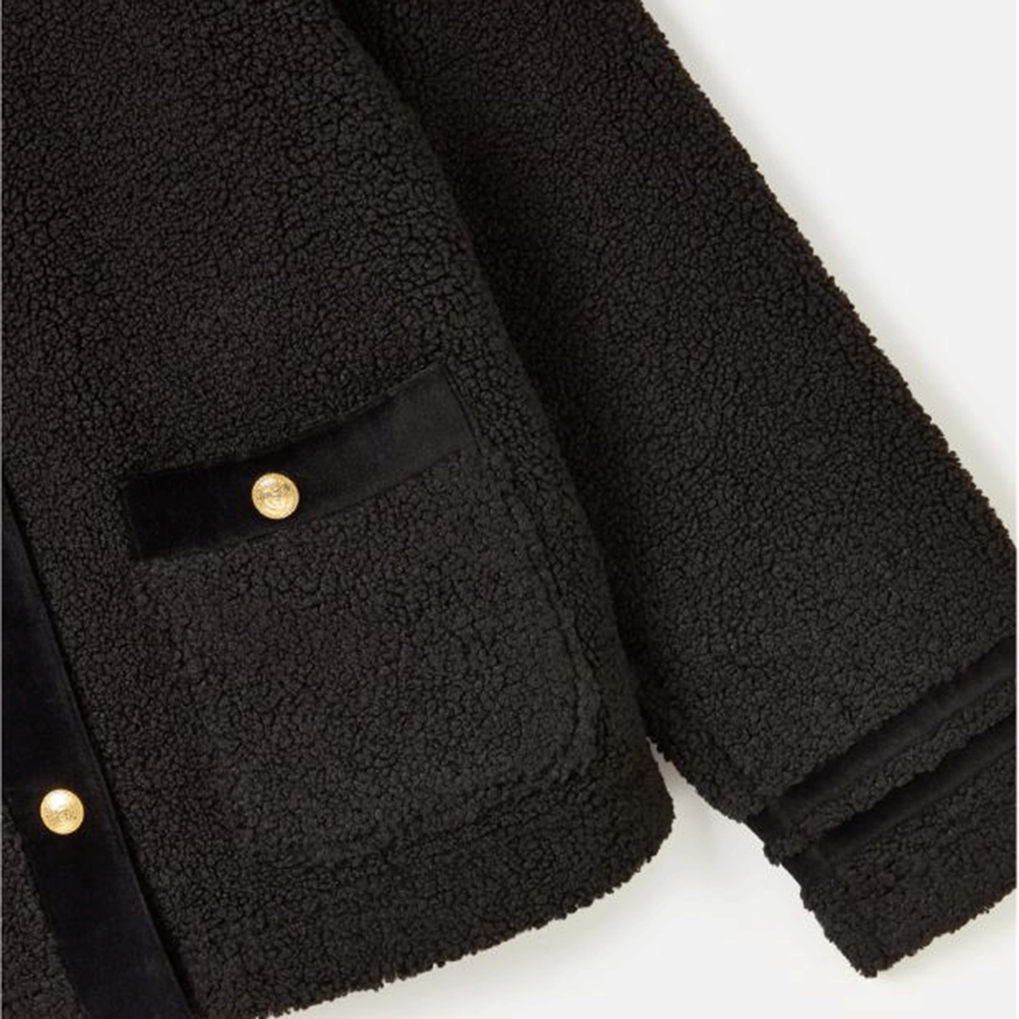 Joules Fleur Fleece Jacket Black