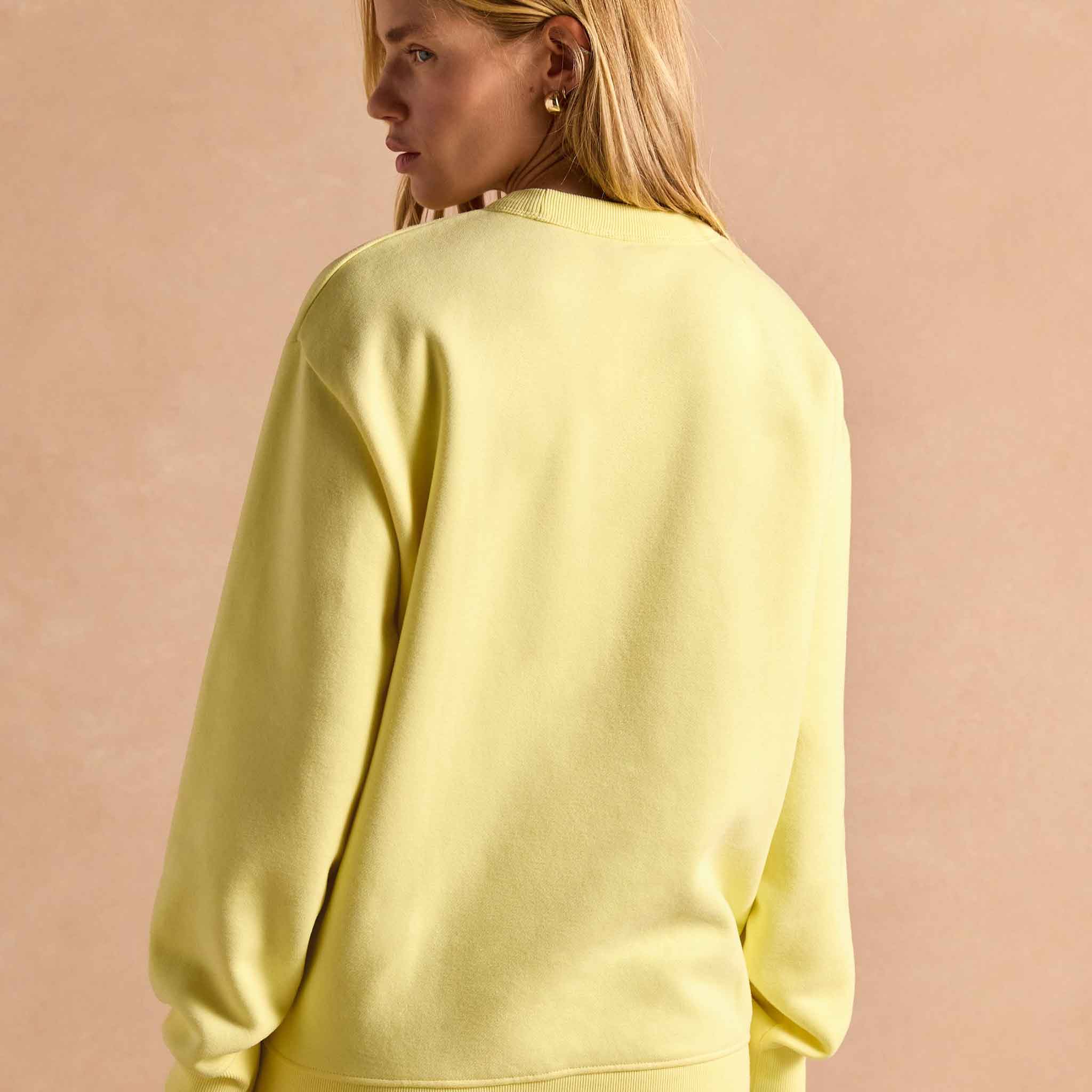 Joules Graphic Cotton Rich Crew Neck Sweatshirt Yellow