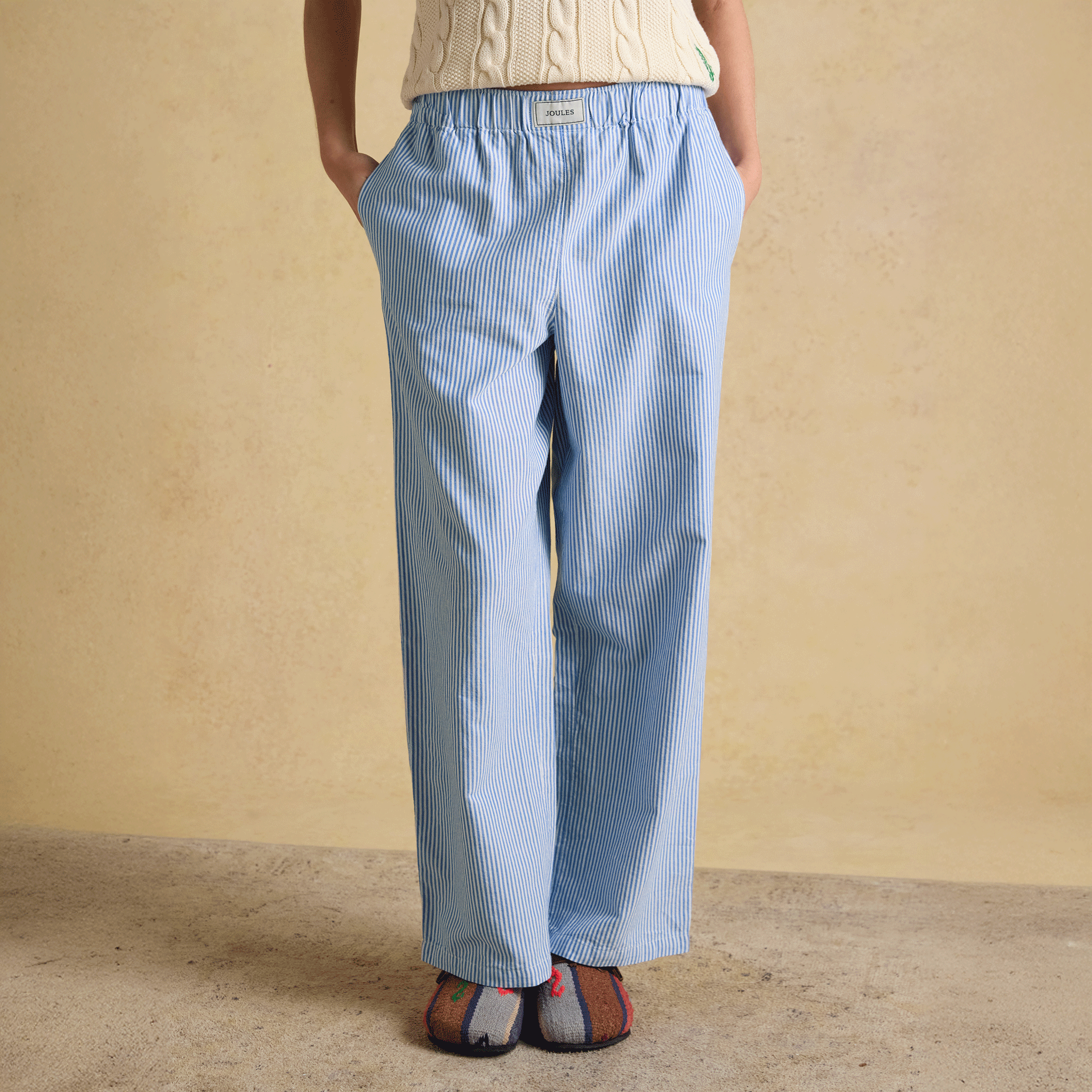 Joules Hallie Trousers in Blue Stripe