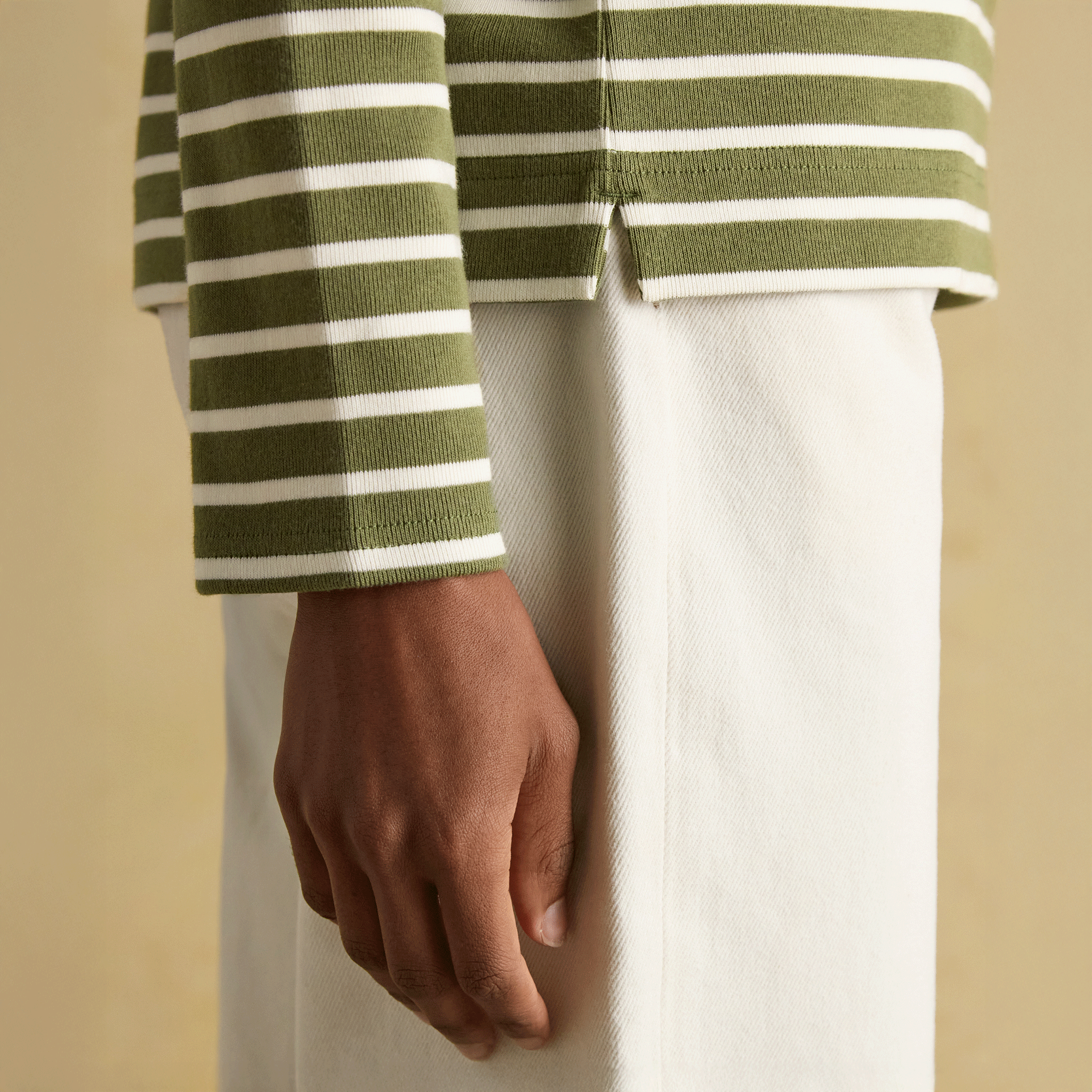 Joules Harbour Boat Neck Breton Stripe Top Green