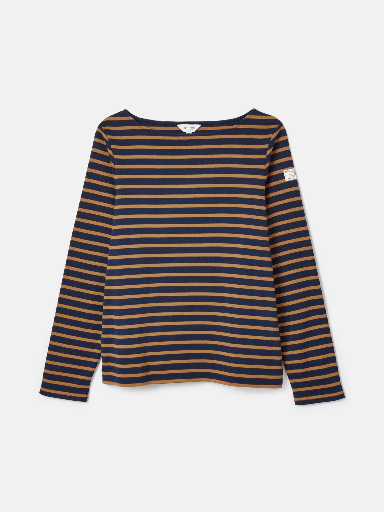 Joules Harbour Boat Neck Breton Top Navy-Tan 1