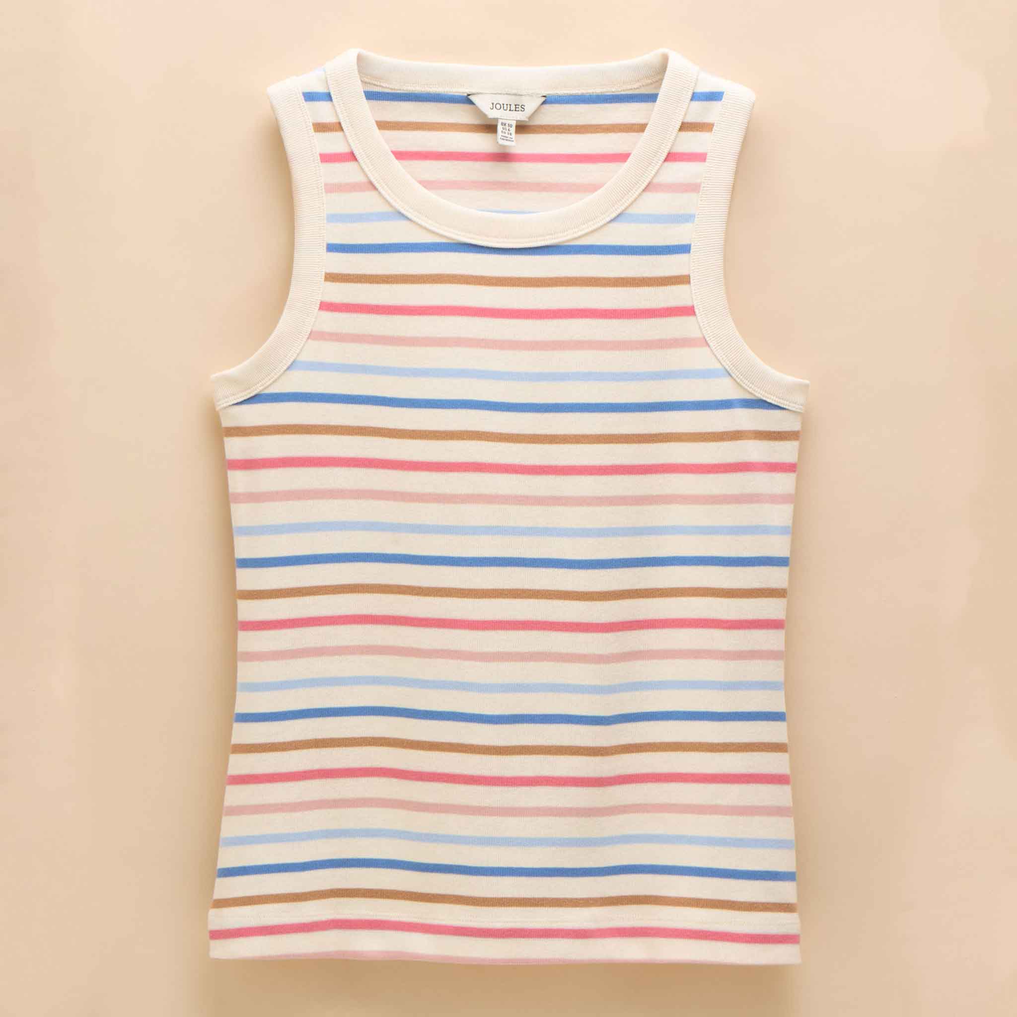 Joules Harbour Jersey Vest Multi-Stripe