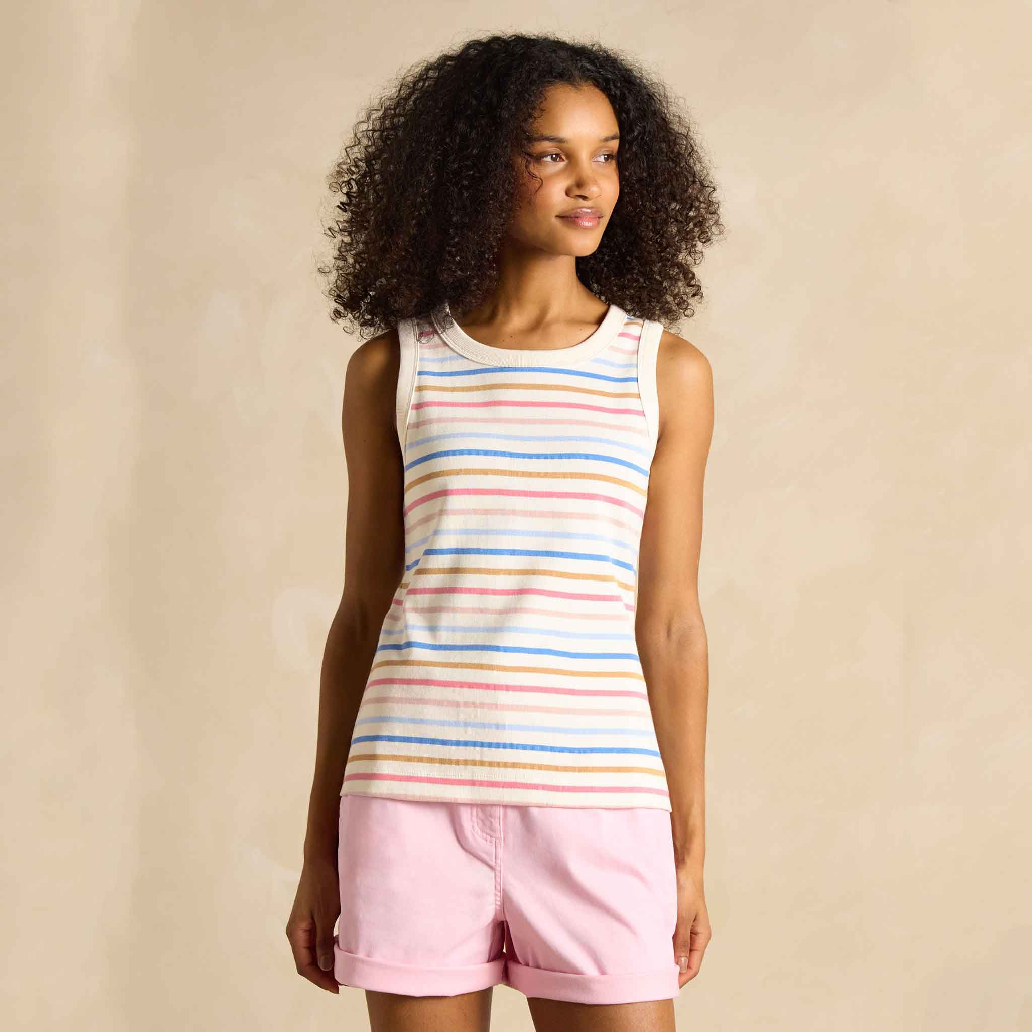 Joules Harbour Jersey Vest Multi-Stripe