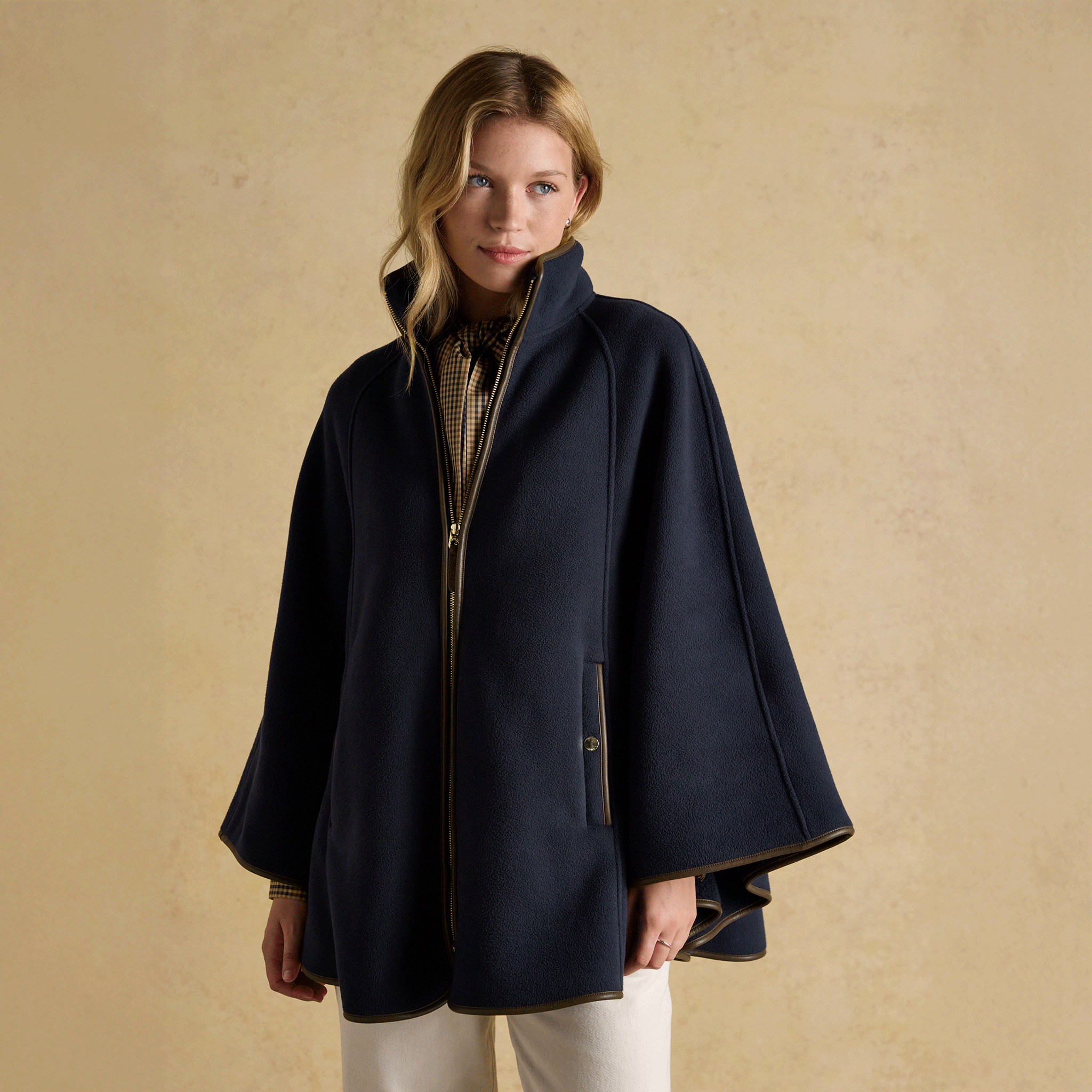 Joules Heritage Fleece Longline Cape Navy