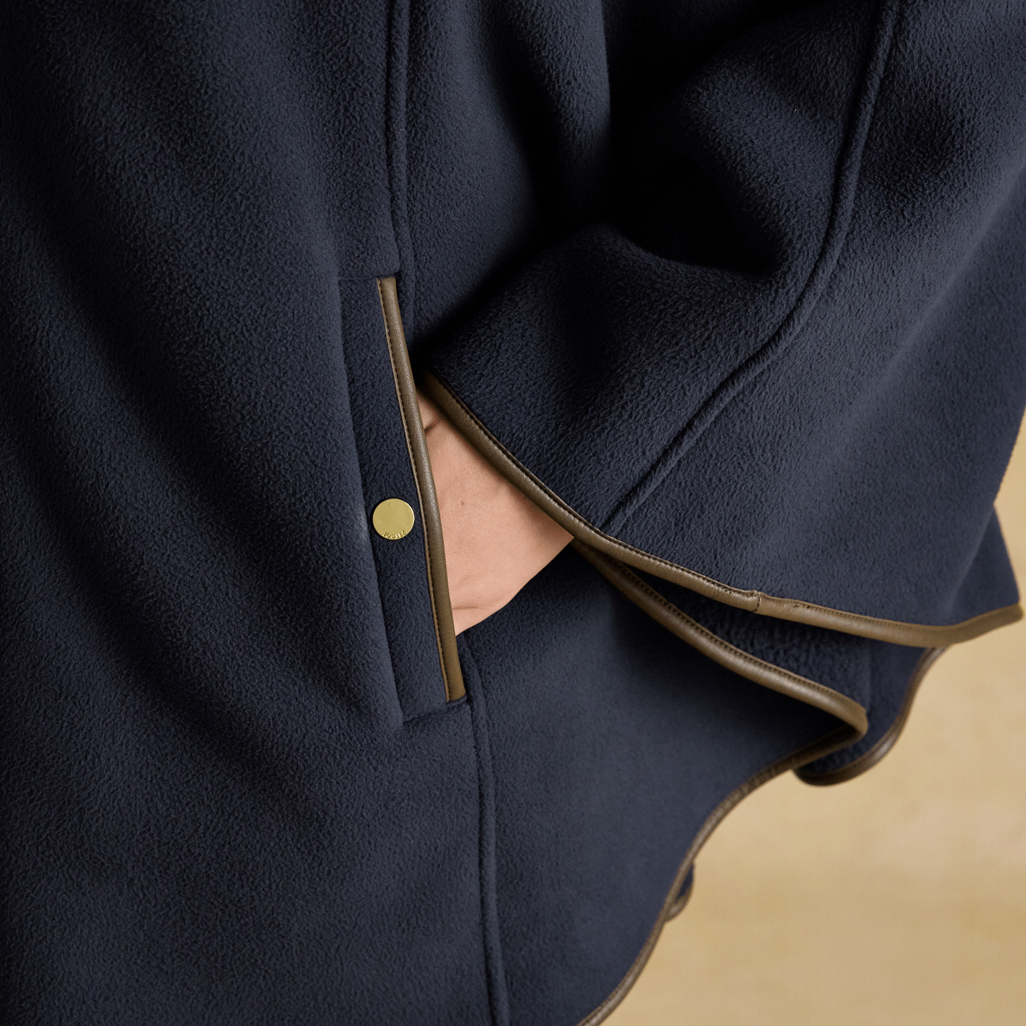 Joules Heritage Fleece Longline Cape Navy