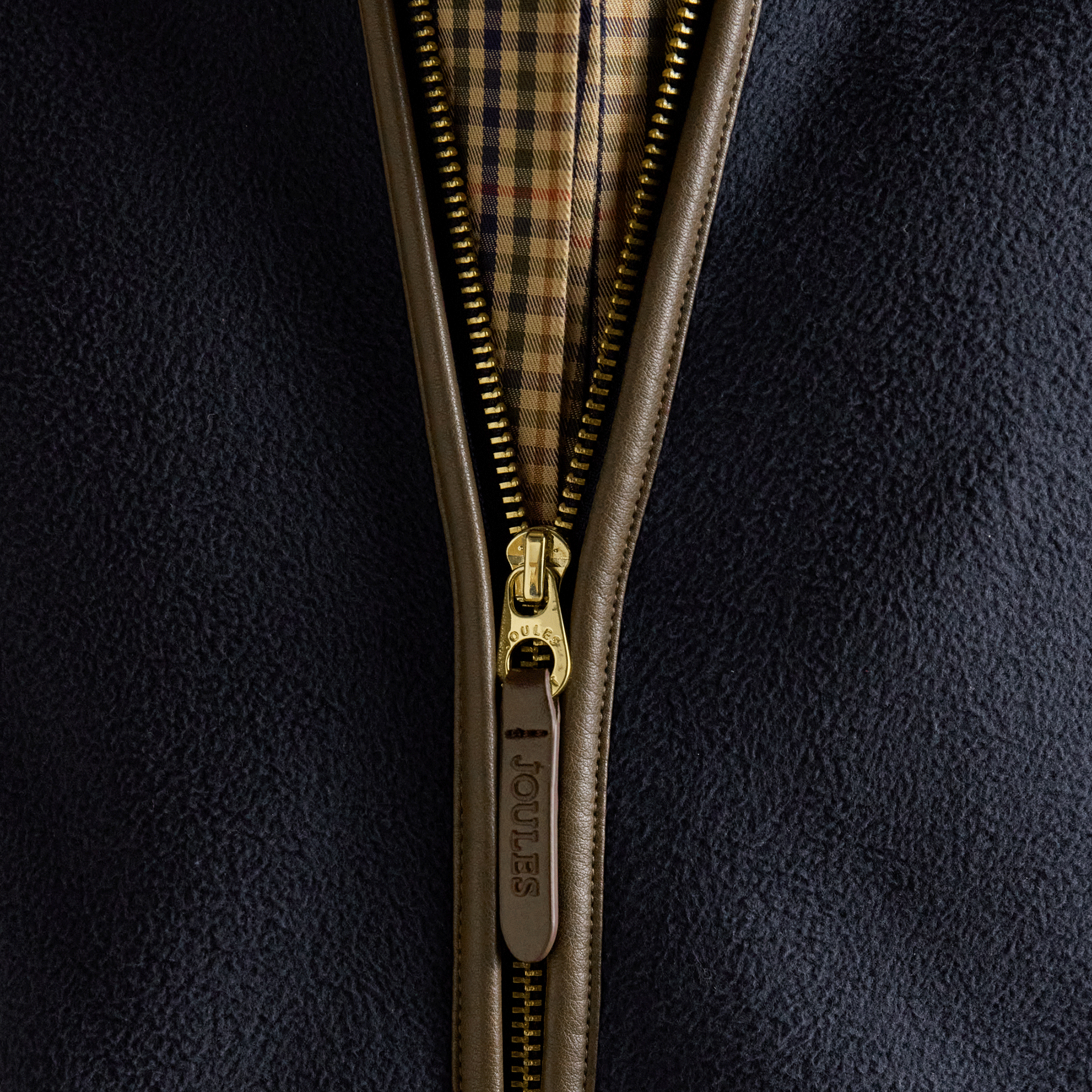 Joules Heritage Fleece Longline Cape Navy