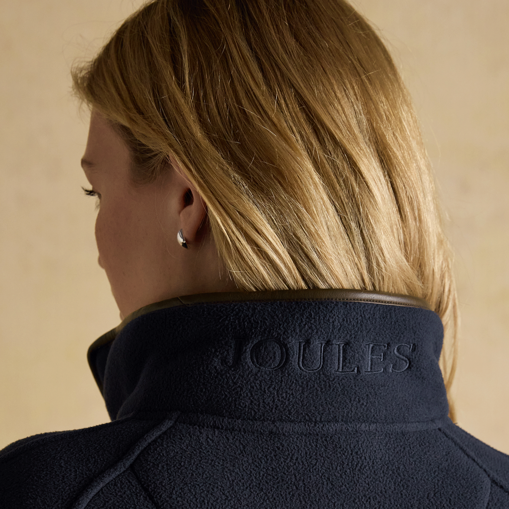 Joules Heritage Fleece Longline Cape Navy