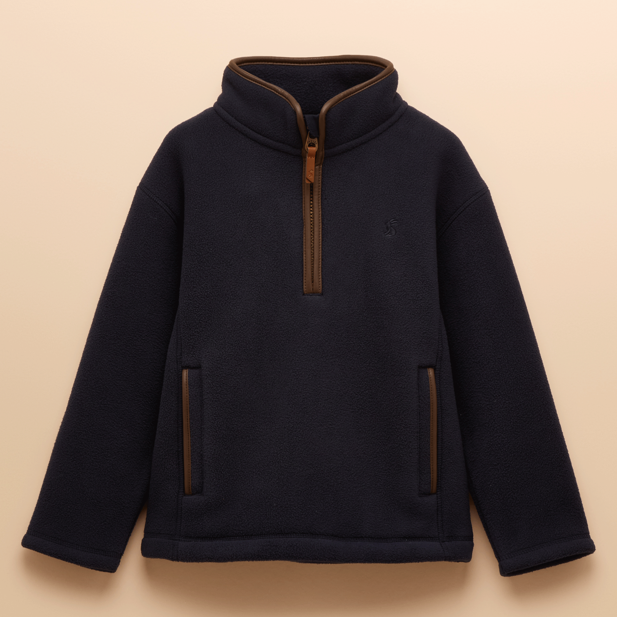 Joules Heritage Kids' Quarter Zip Fleece Navy Blue