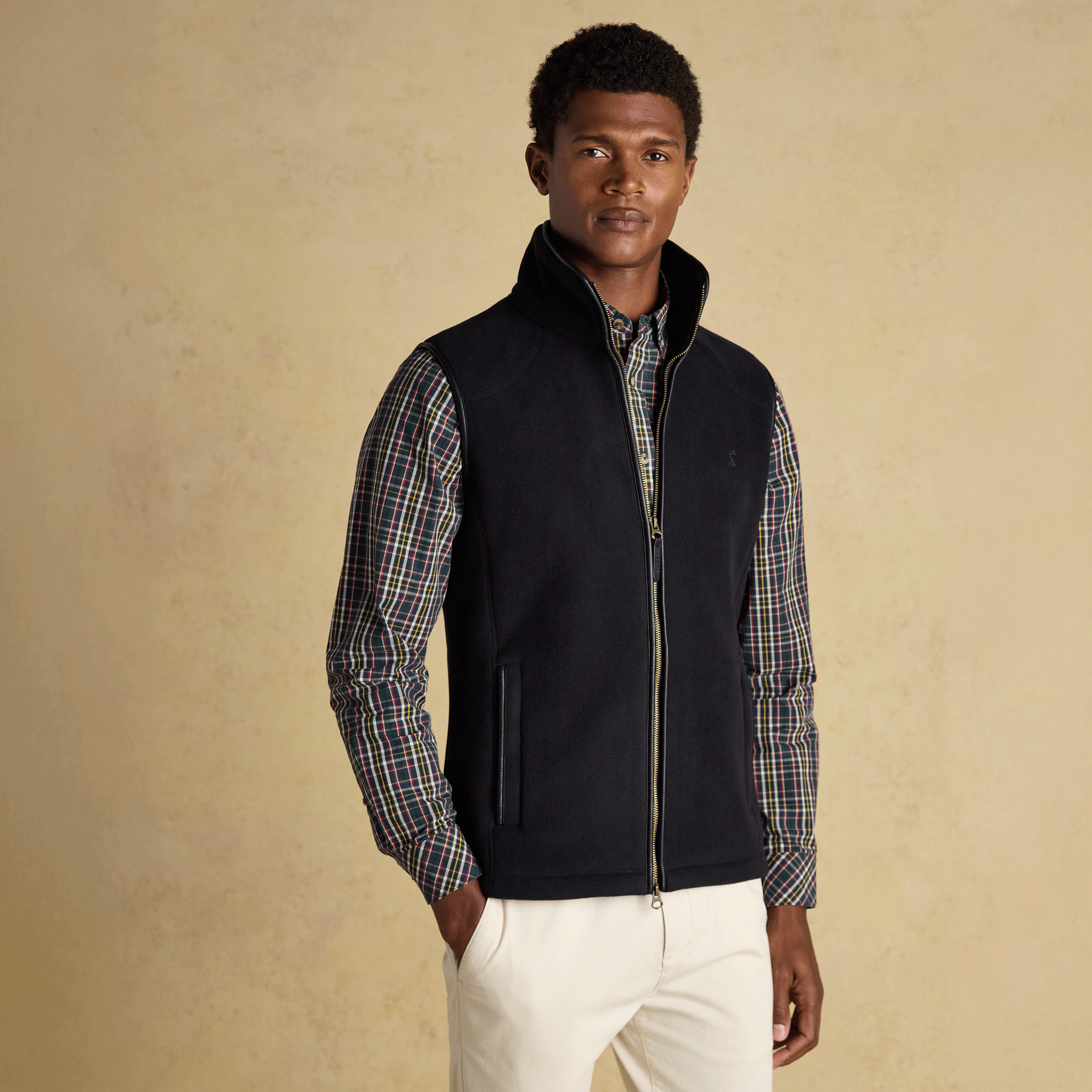 Joules Heritage Men's Fleece Gilet Black