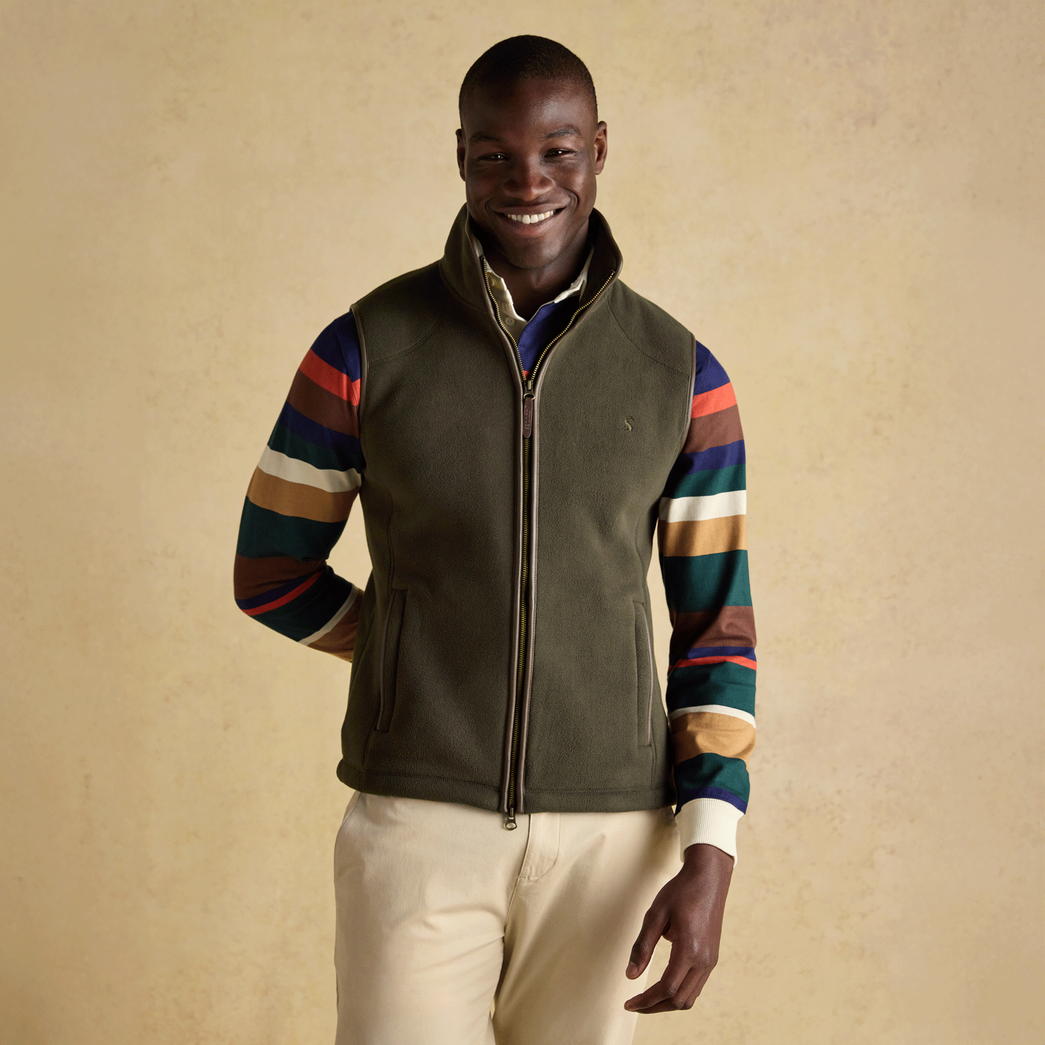 Joules Heritage Men's Fleece Gilet Green