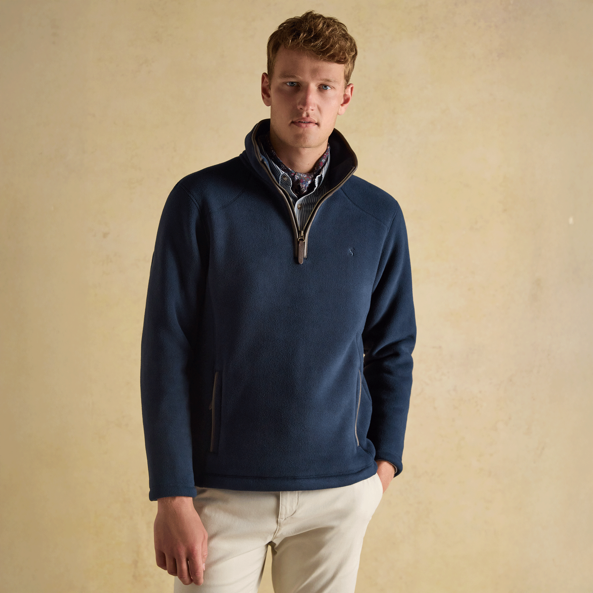 Joules Heritage Men's Quarter Zip Fleece Navy