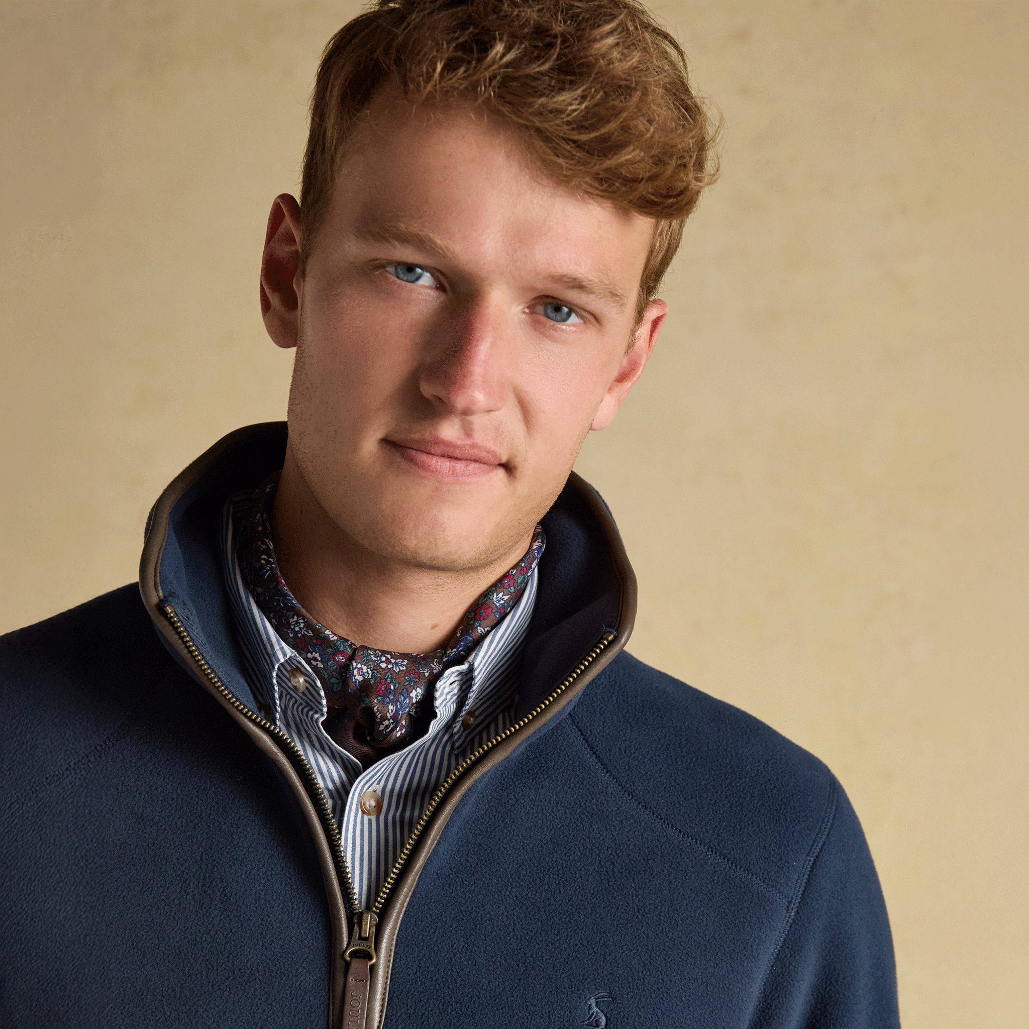 Joules Heritage Men's Quarter Zip Fleece Navy