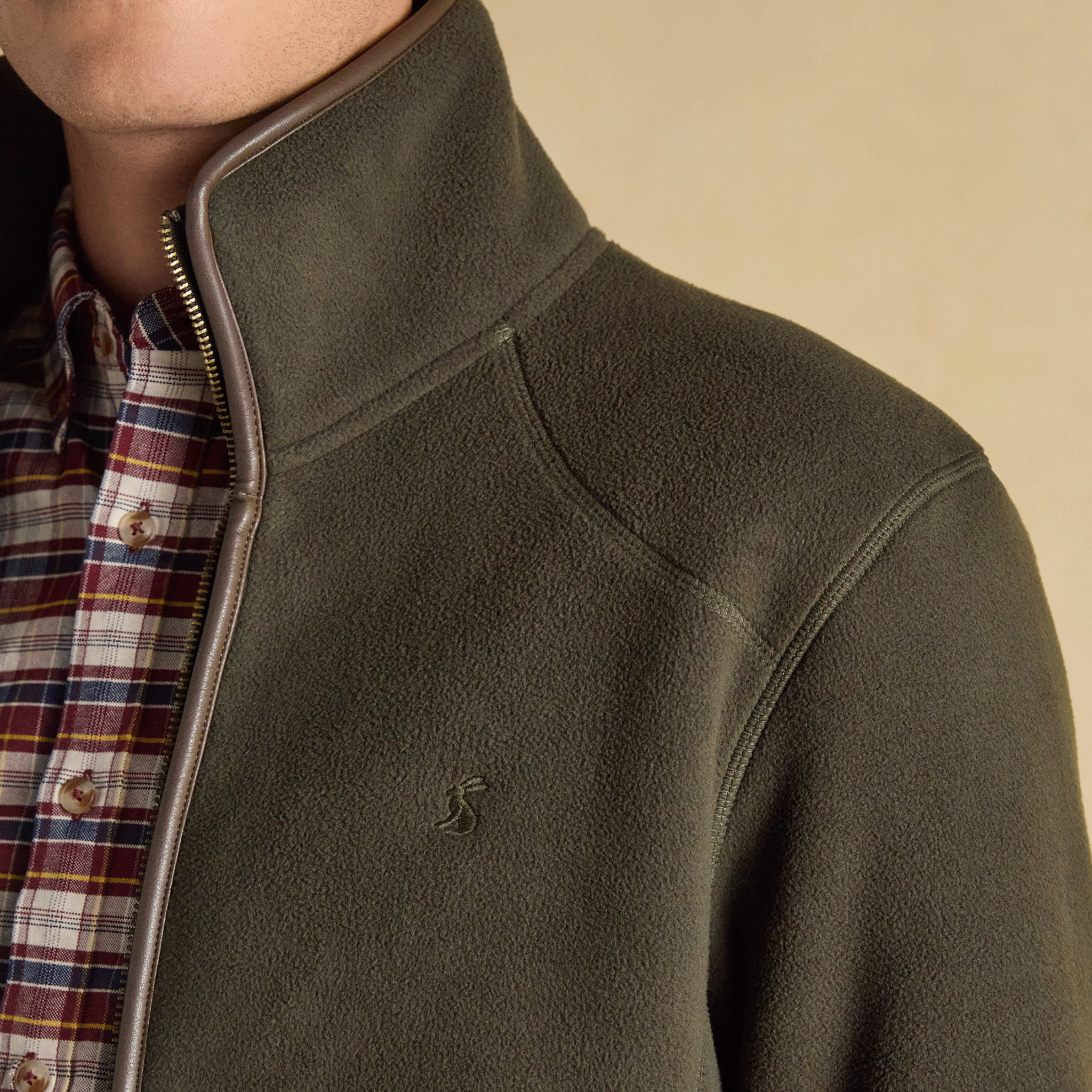 Joules Heritage Men's Zip Through Fleece Dark Green