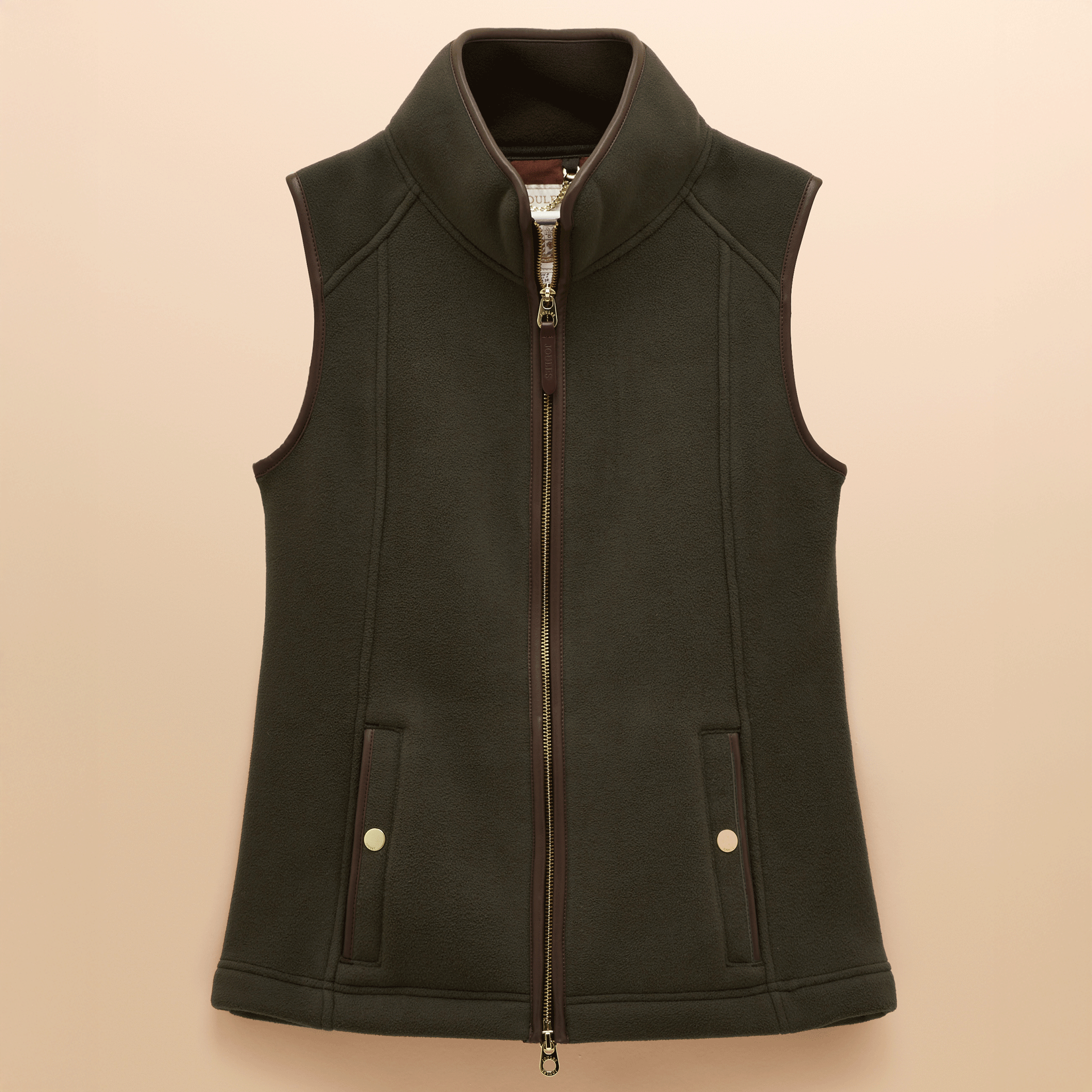 Joules Heritage Regular Fleece Gilet Green