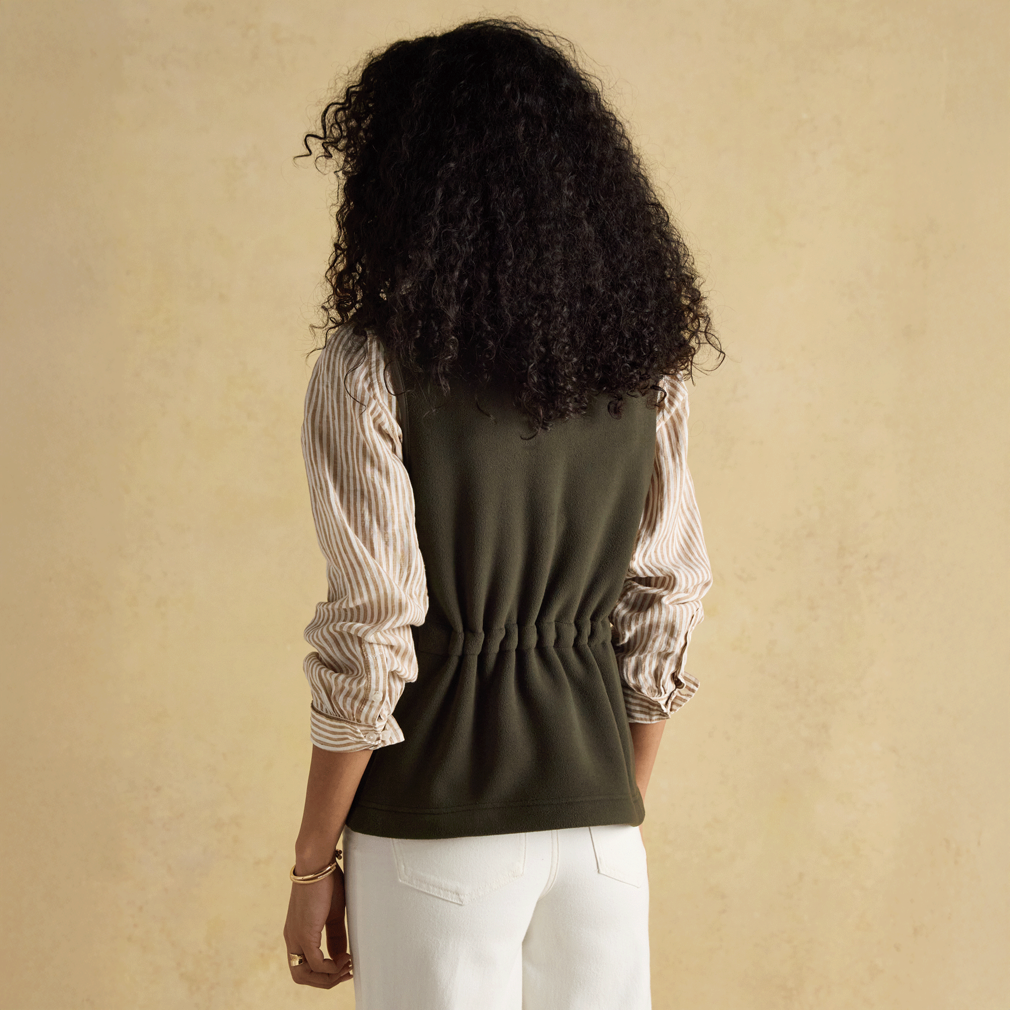 Joules Heritage Regular Fleece Gilet Green